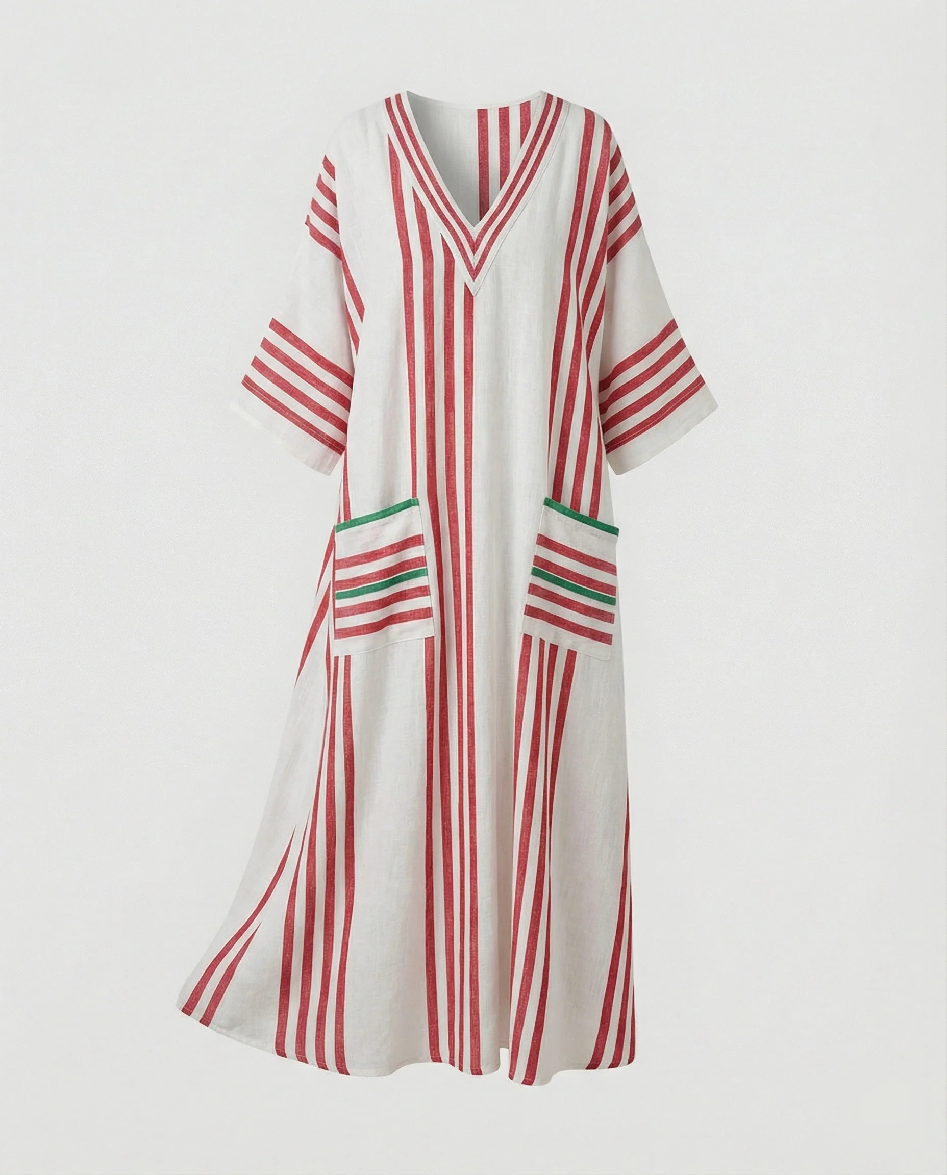 Leinen Kaftan Maxikleid Damen - Image 19