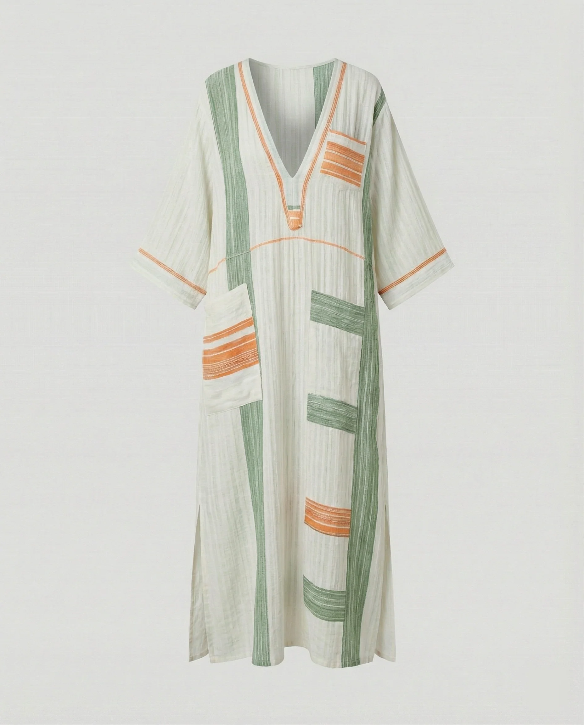 Leinen Kaftan Maxikleid Damen - Image 2