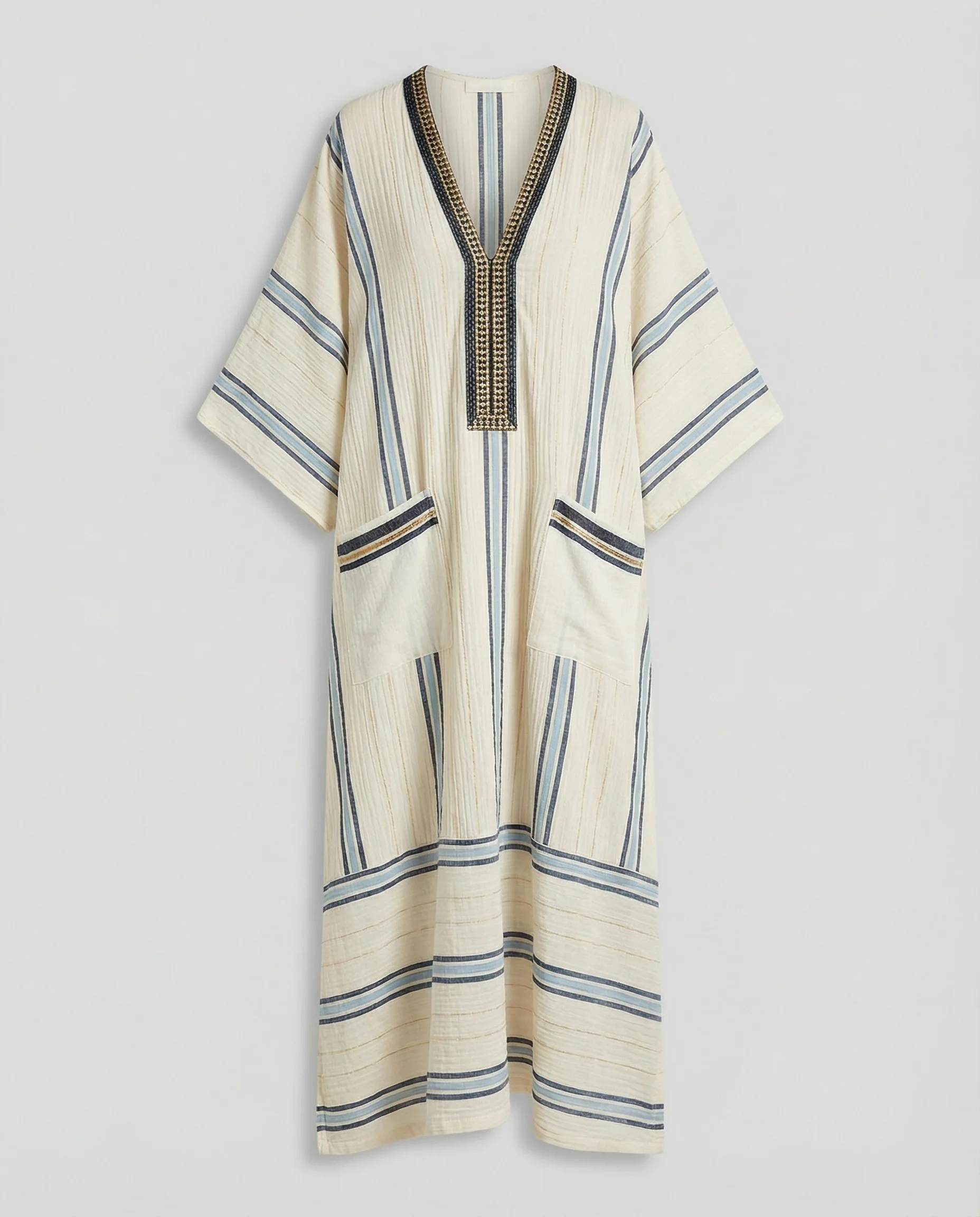 Leinen Kaftan Maxikleid Damen - Image 23