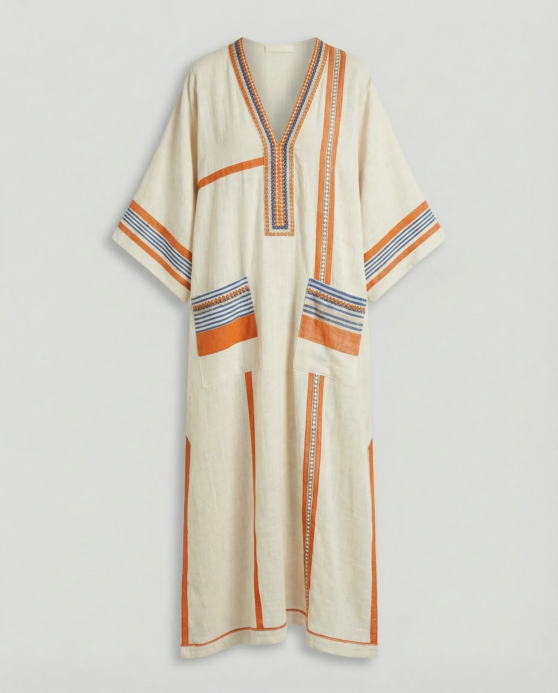Leinen Kaftan Maxikleid Damen - Image 24