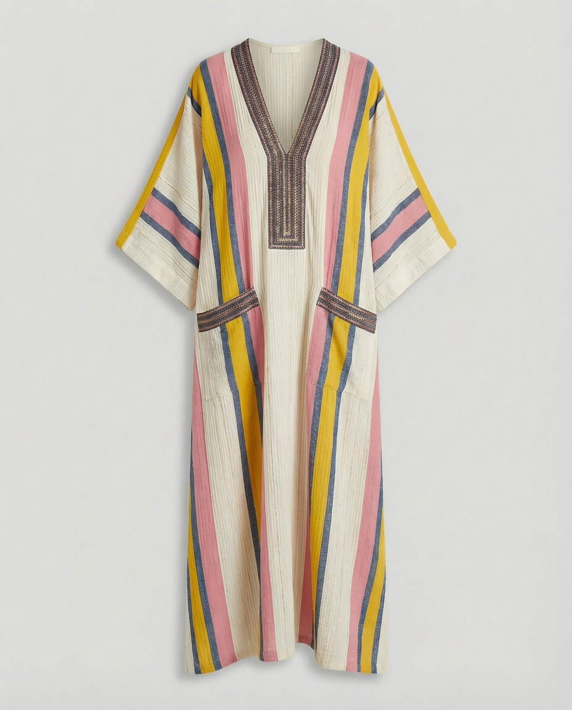 Leinen Kaftan Maxikleid Damen - Image 25