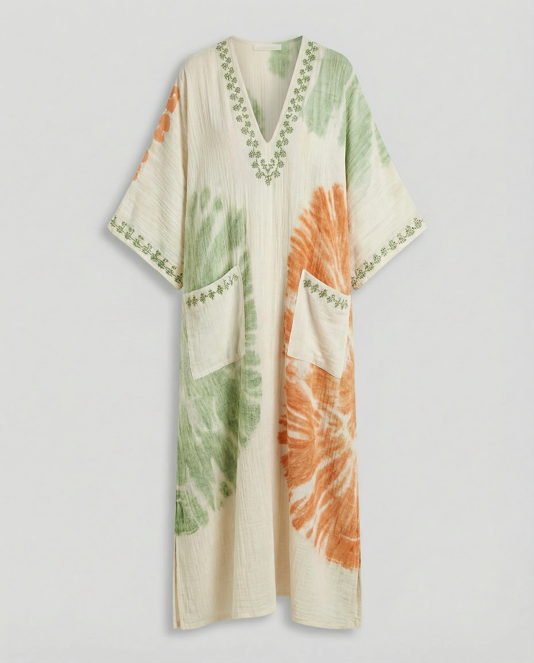 Leinen Kaftan Maxikleid Damen - Image 27