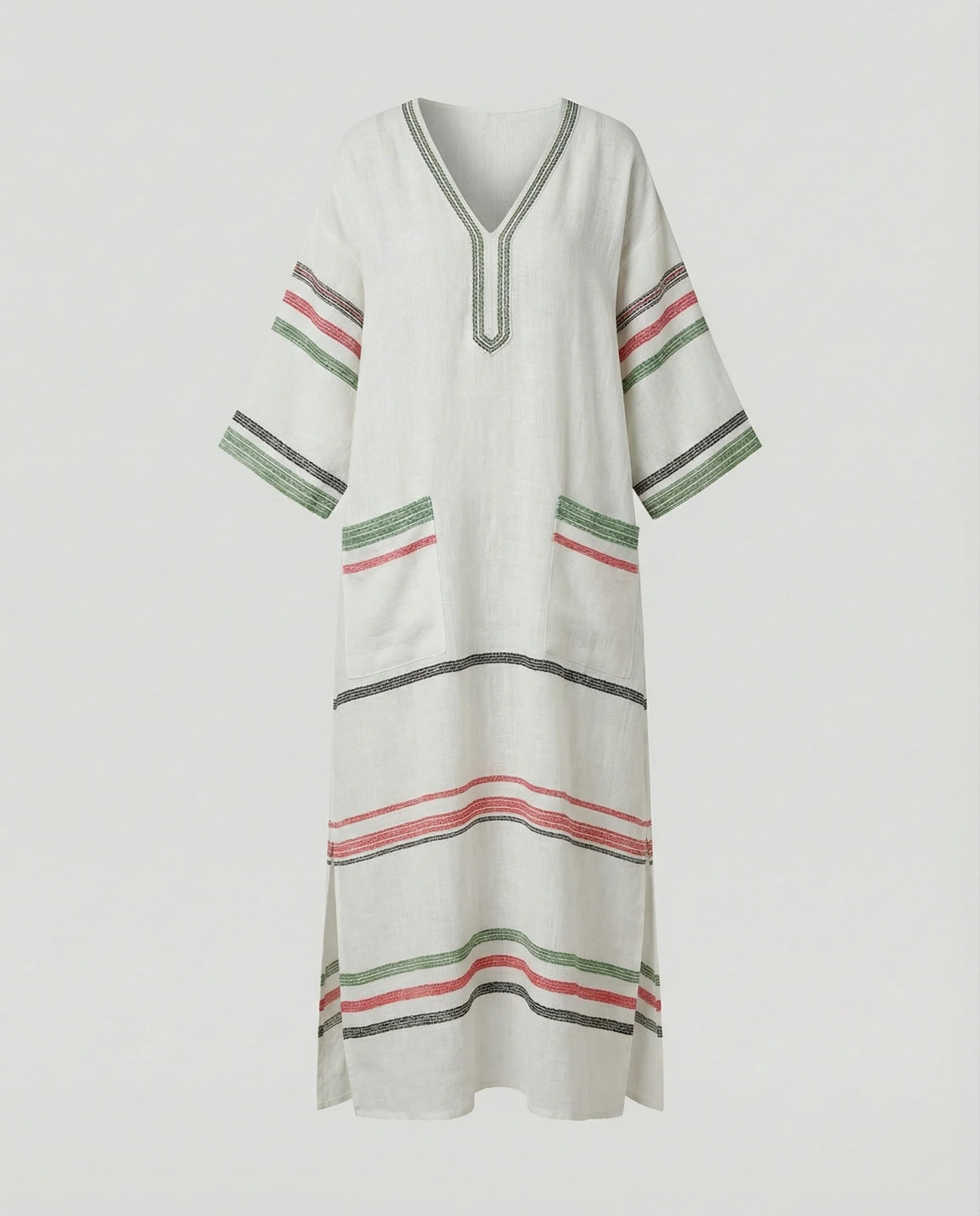 Leinen Kaftan Maxikleid Damen - Image 3