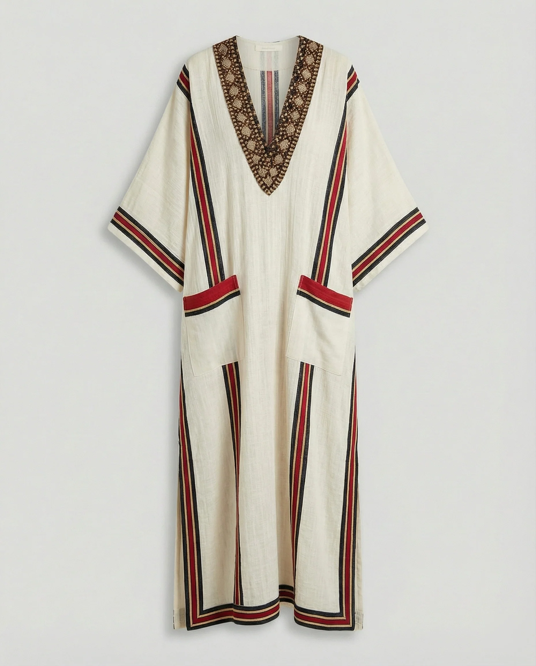 Leinen Kaftan Maxikleid Damen - Image 32