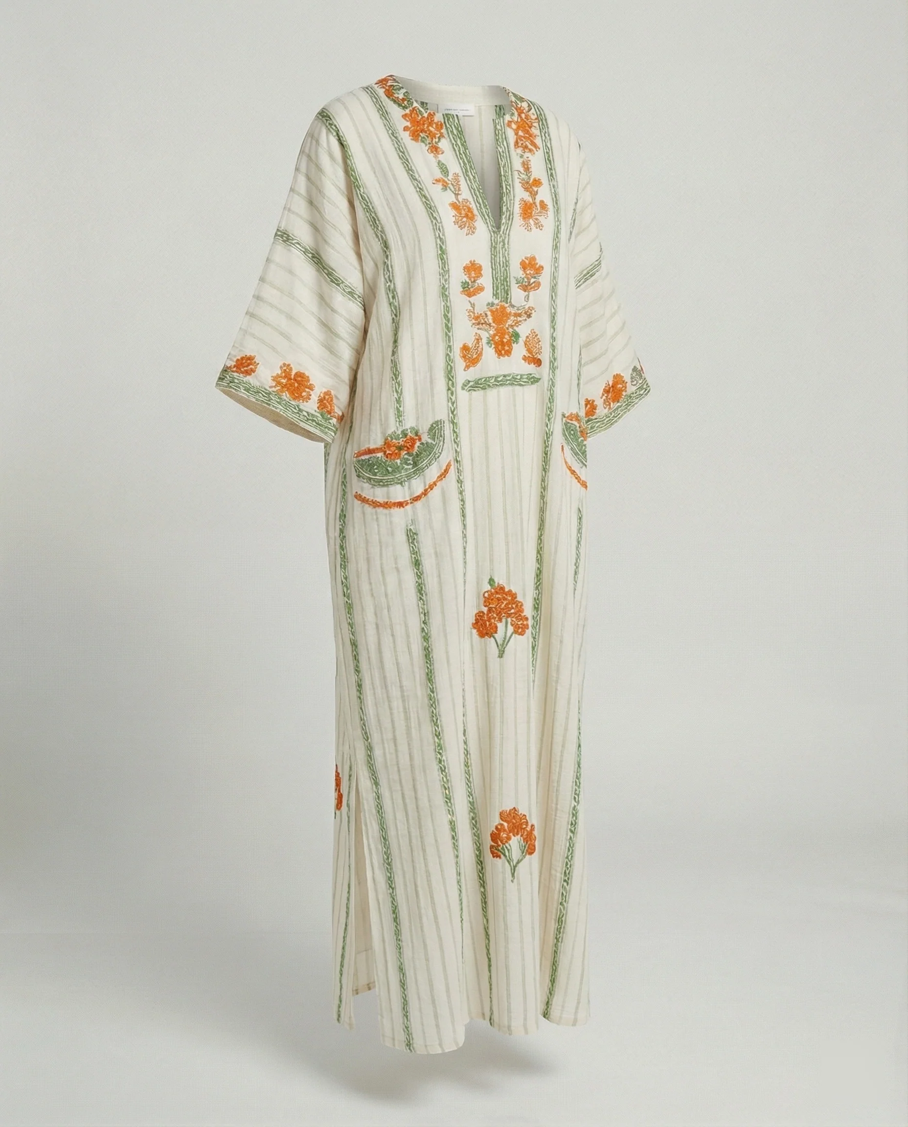 Leinen Kaftan Maxikleid Damen - Image 40