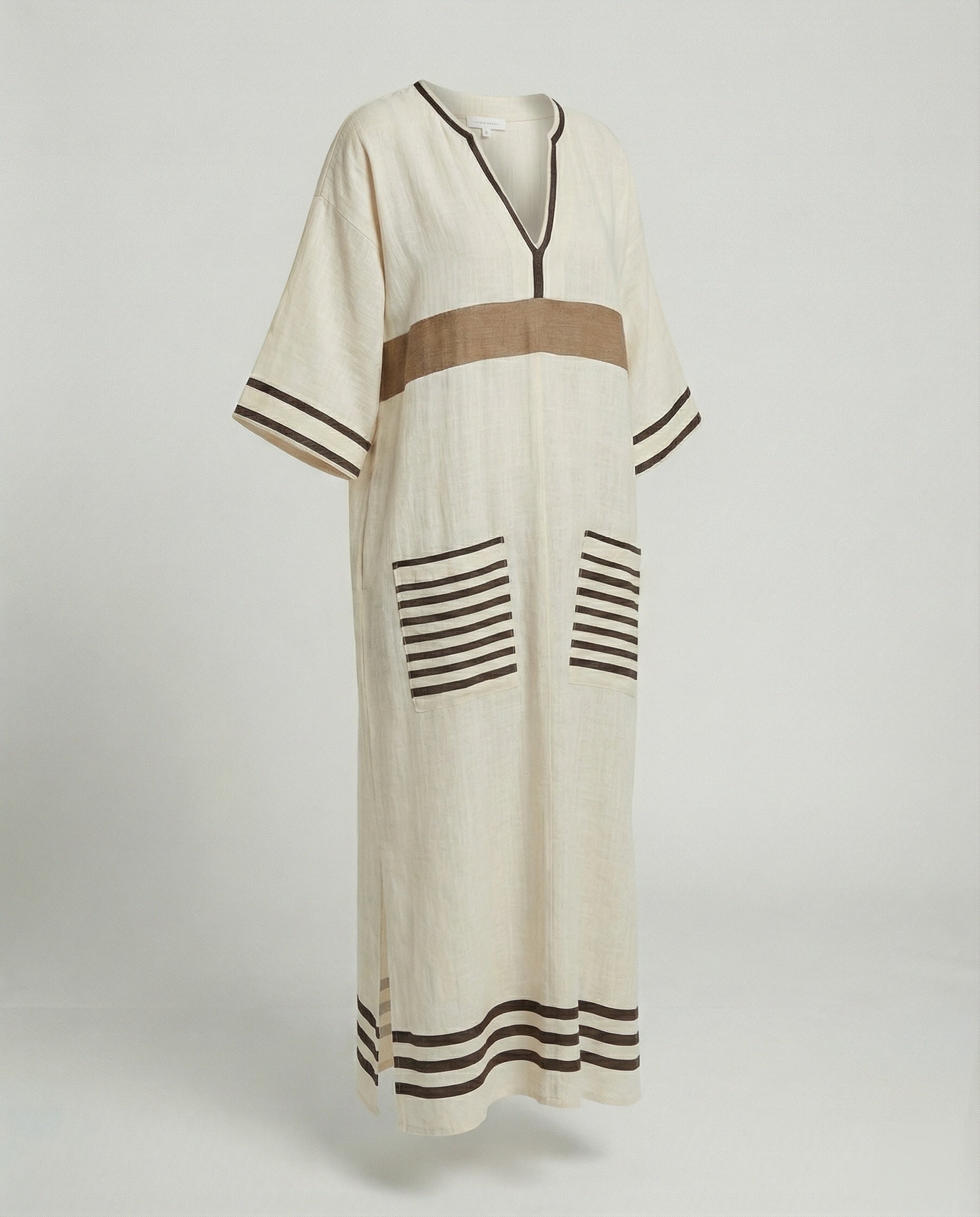 Leinen Kaftan Maxikleid Damen - Image 41