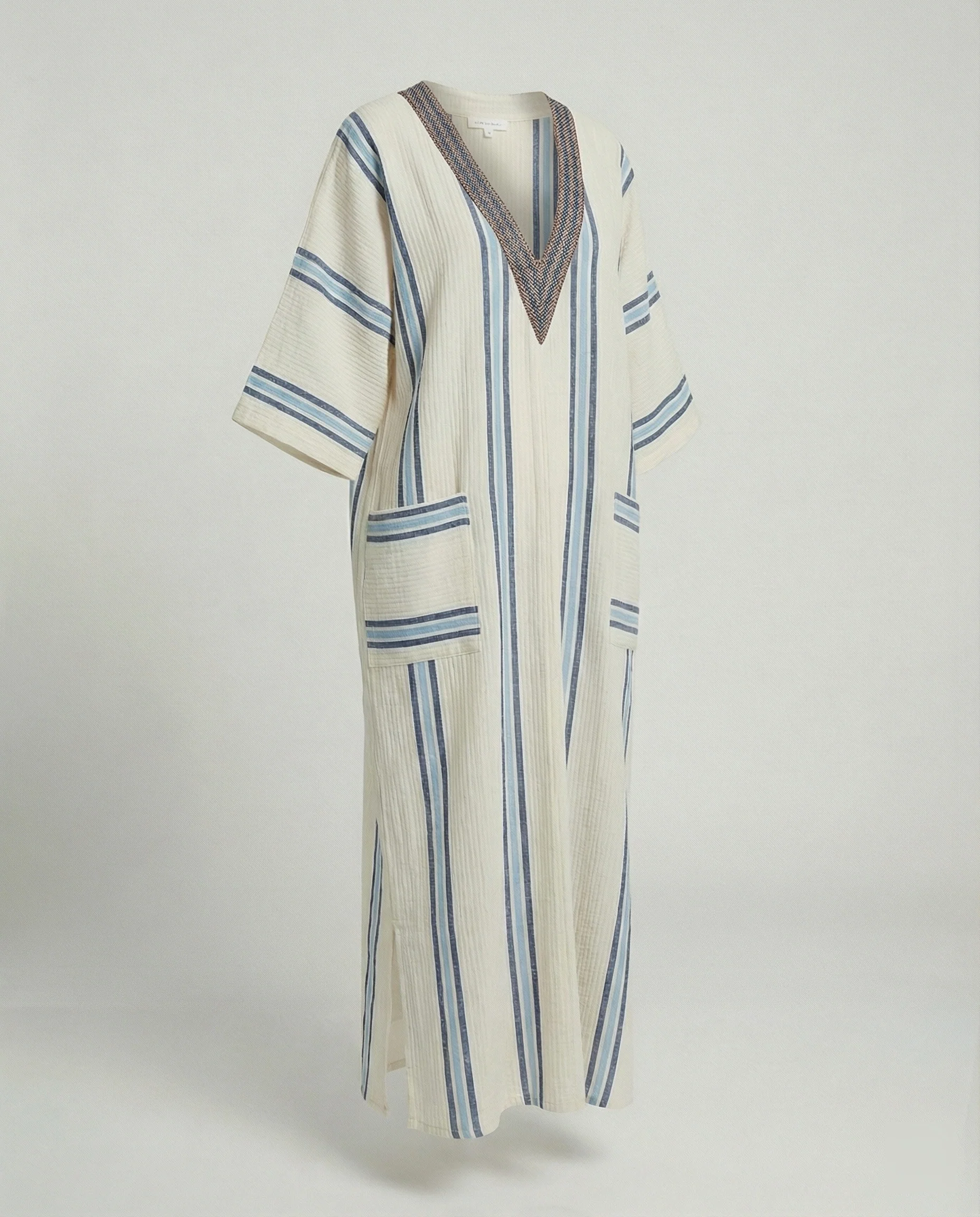 Leinen Kaftan Maxikleid Damen - Image 46