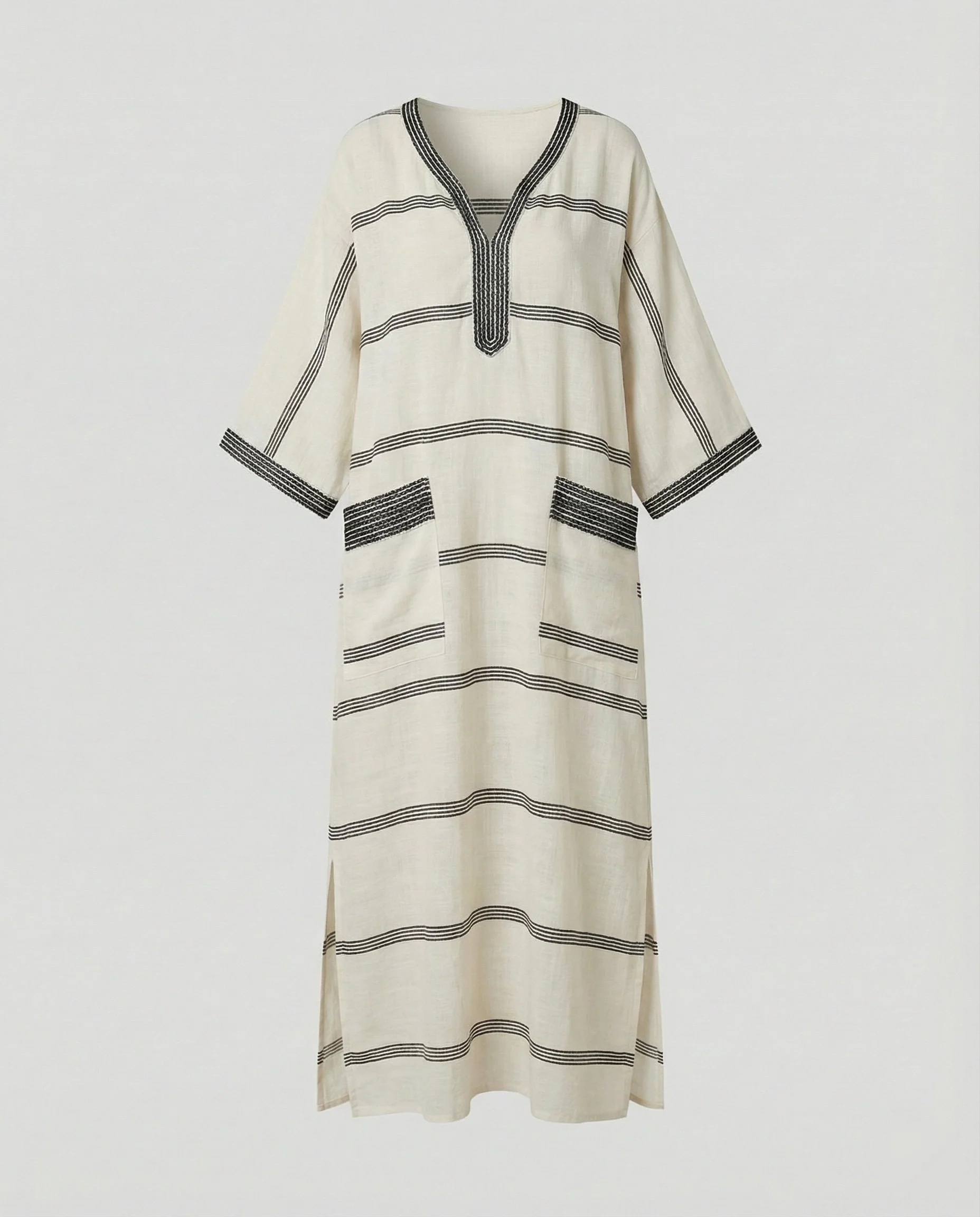Leinen Kaftan Maxikleid Damen - Image 5