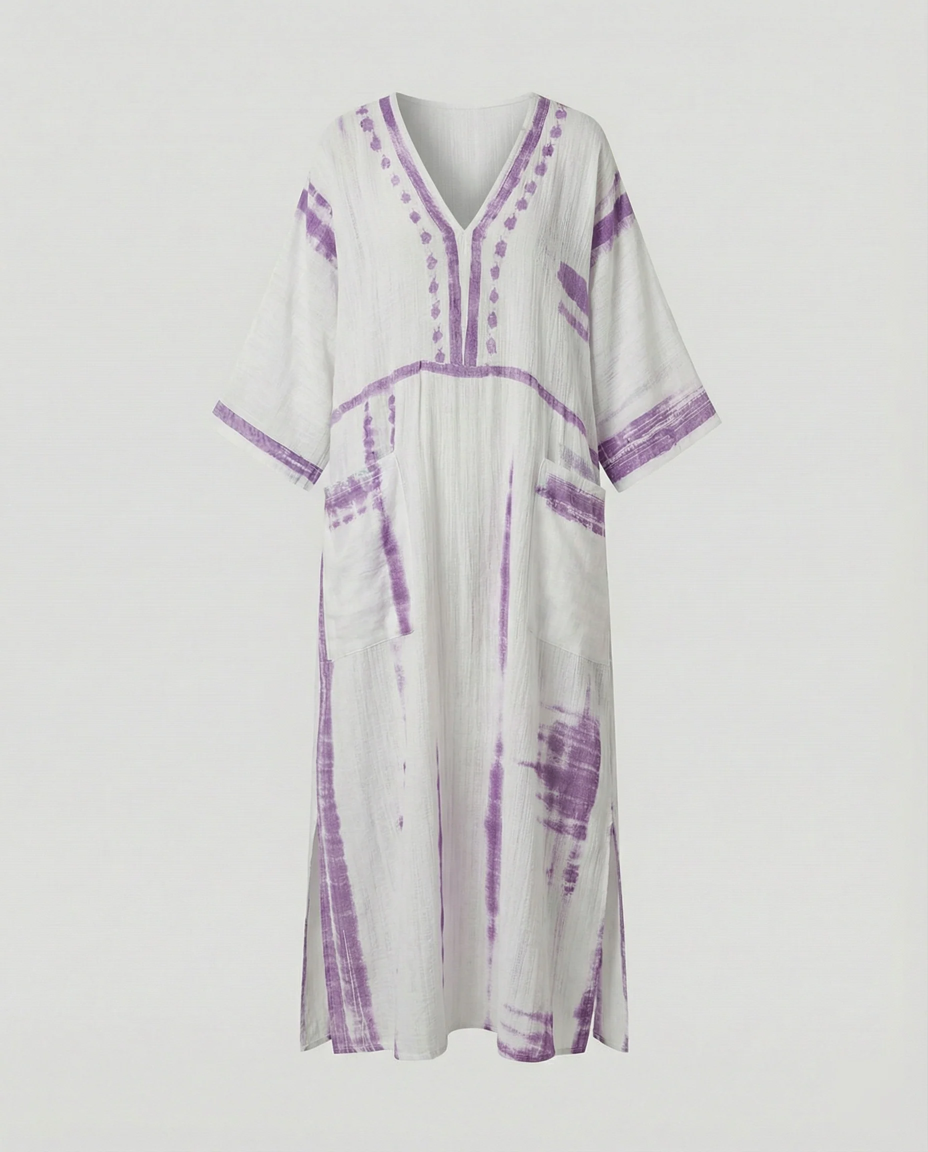 Leinen Kaftan Maxikleid Damen - Image 9