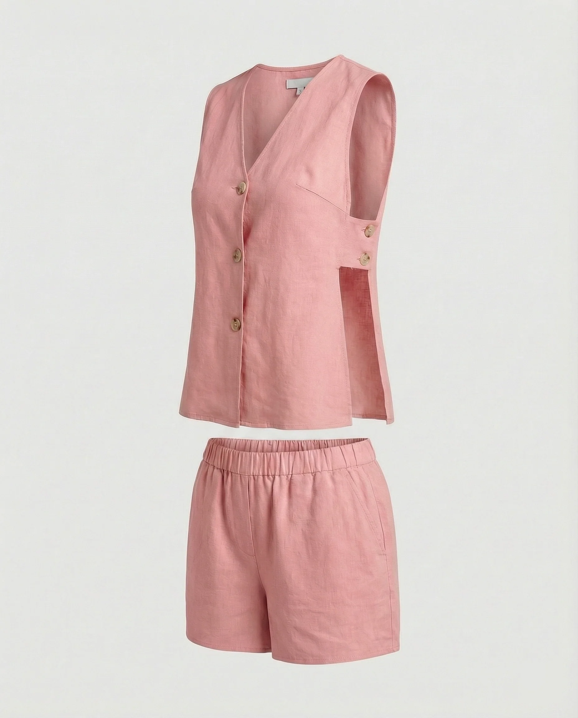 Freizeitkleidung Damen Leinen Zweiteiler - Image 7