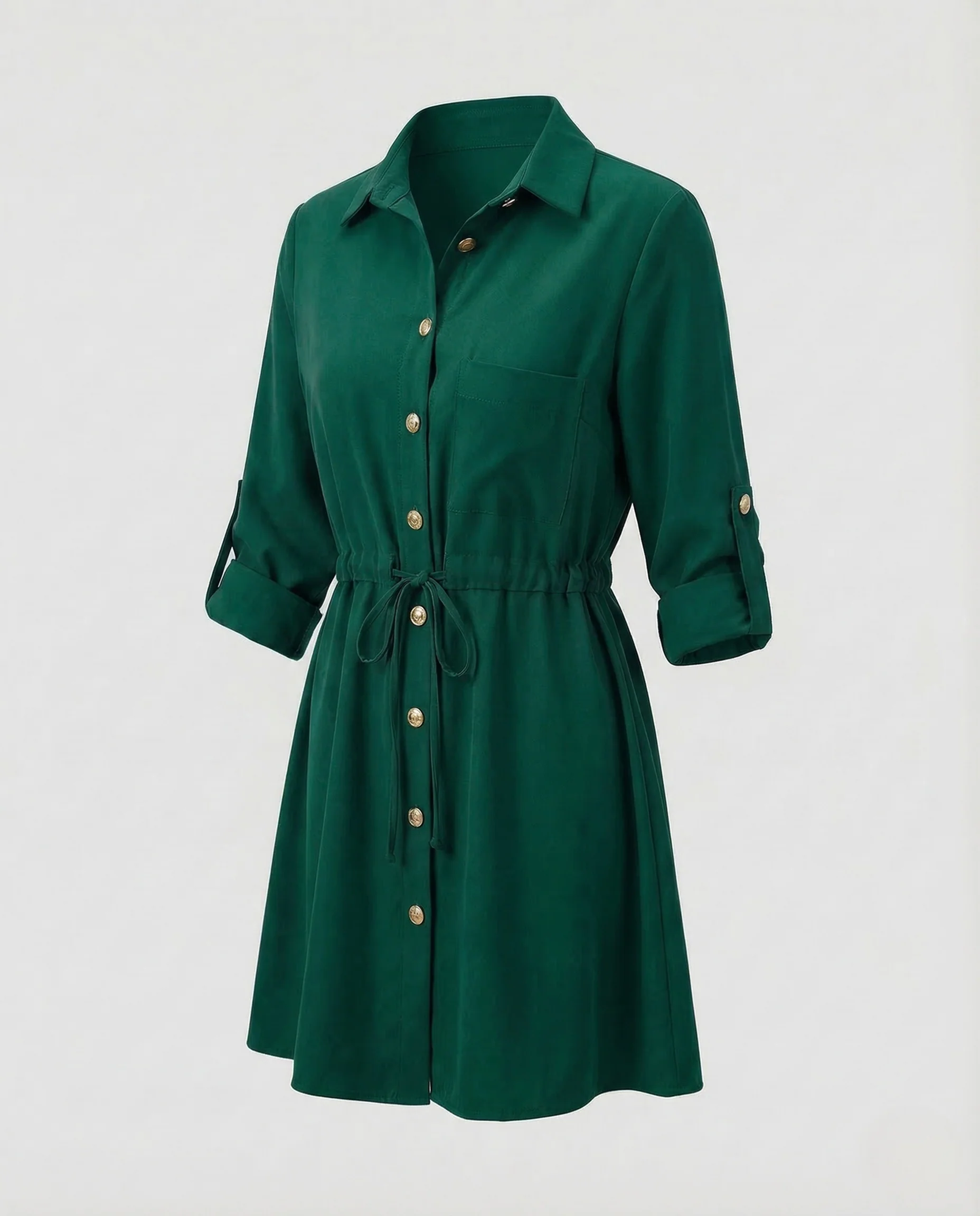 Damen Hemdblusenkleid Tunnelzug - Image 6