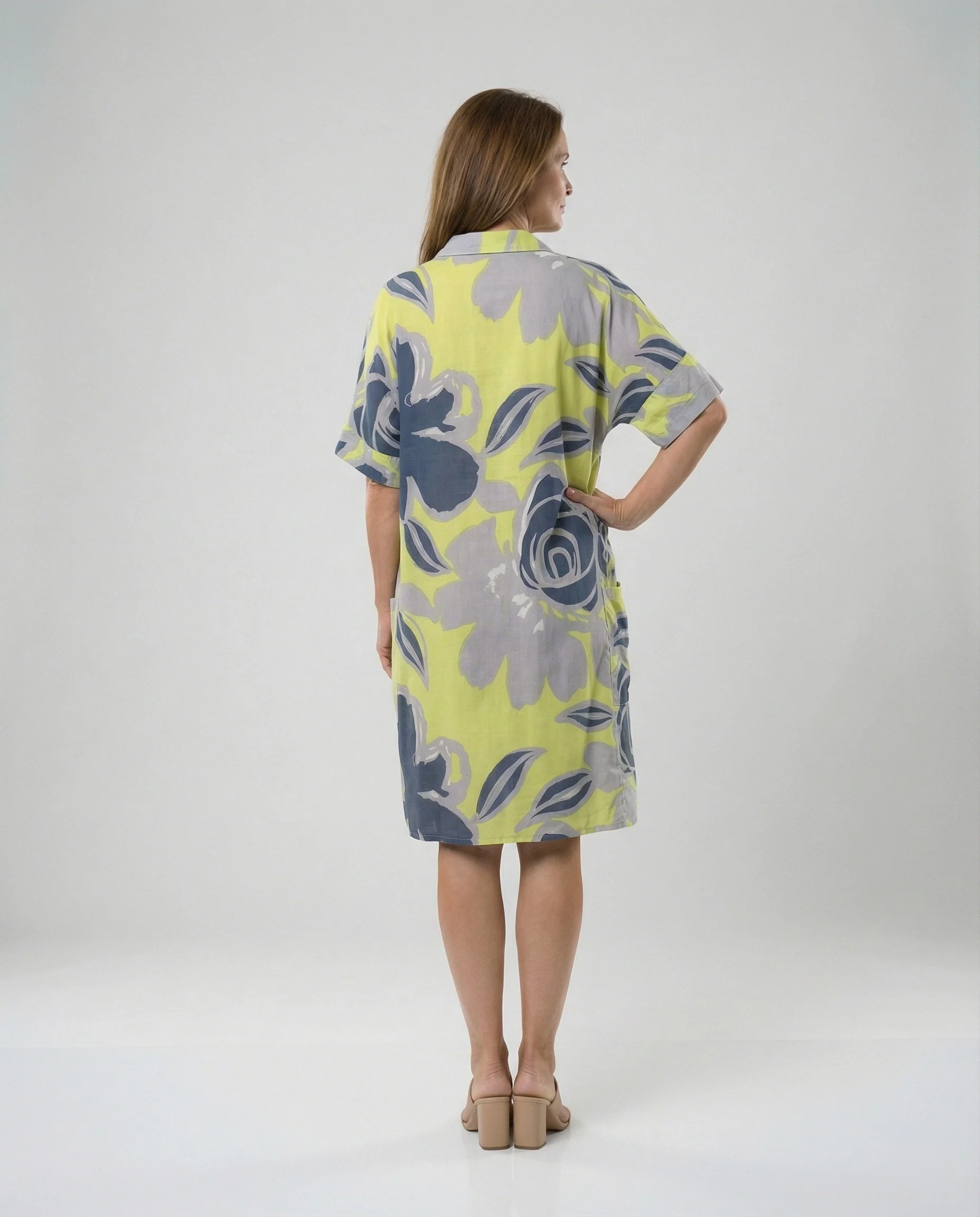 Damen Hemdkleid A-Linie mit Taschen - Image 3