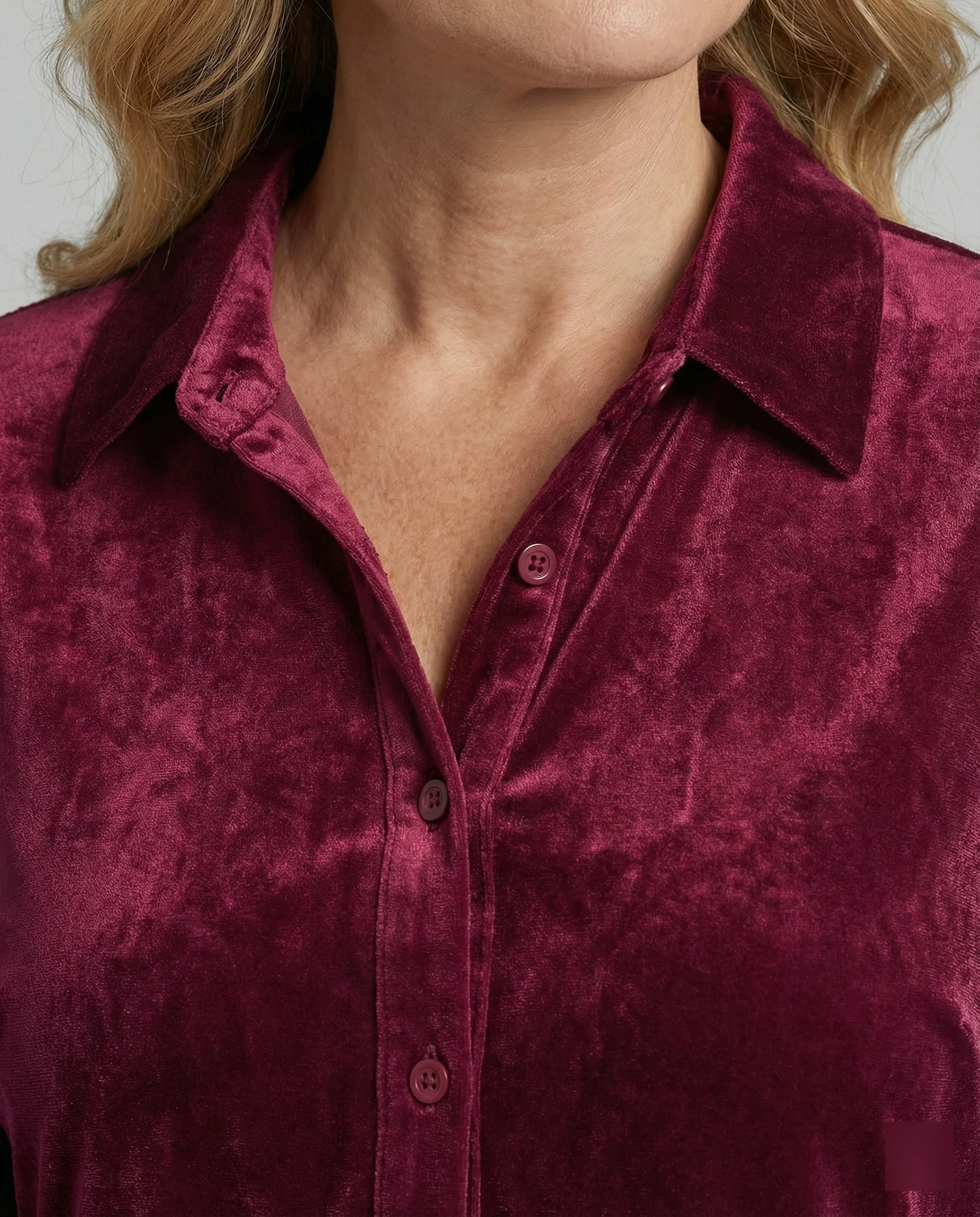 Damen Freizeitkleid Samt Babydoll - Image 2