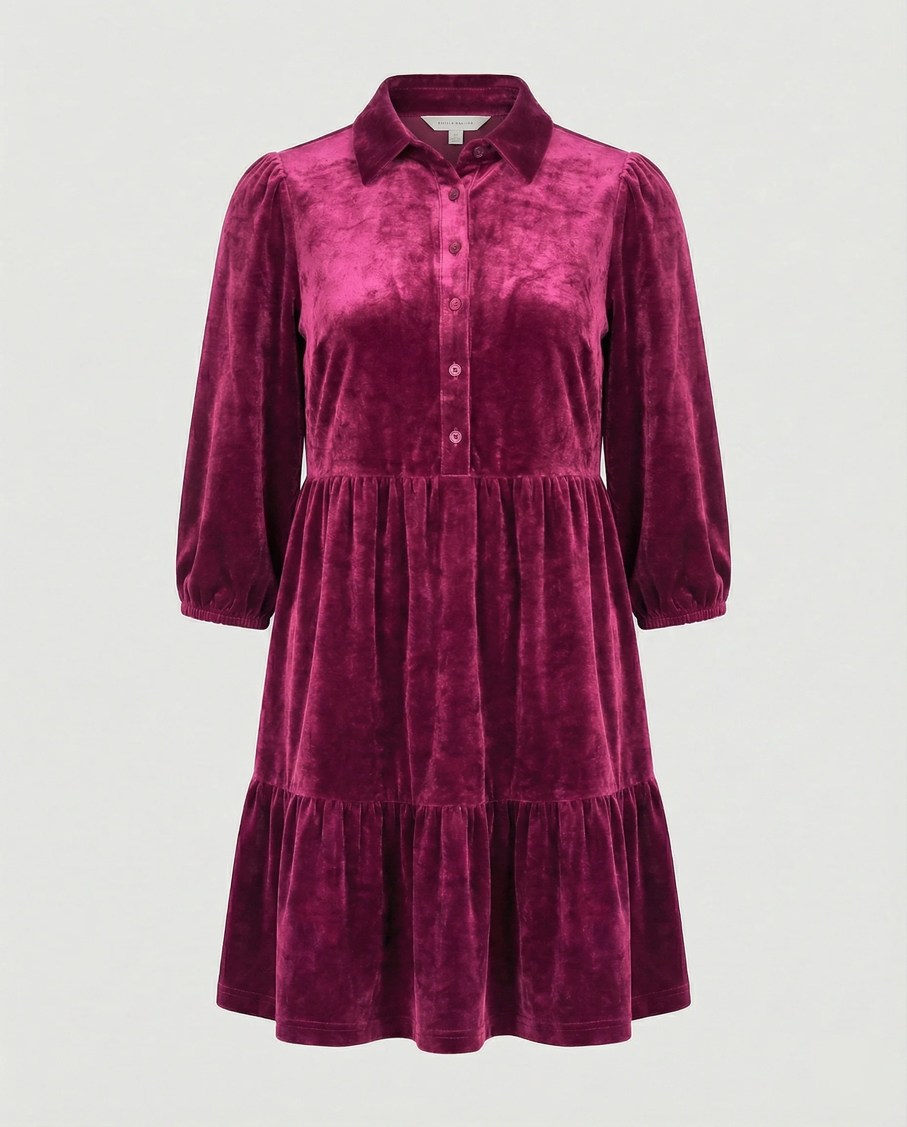 Damen Freizeitkleid Samt Babydoll - Image 8