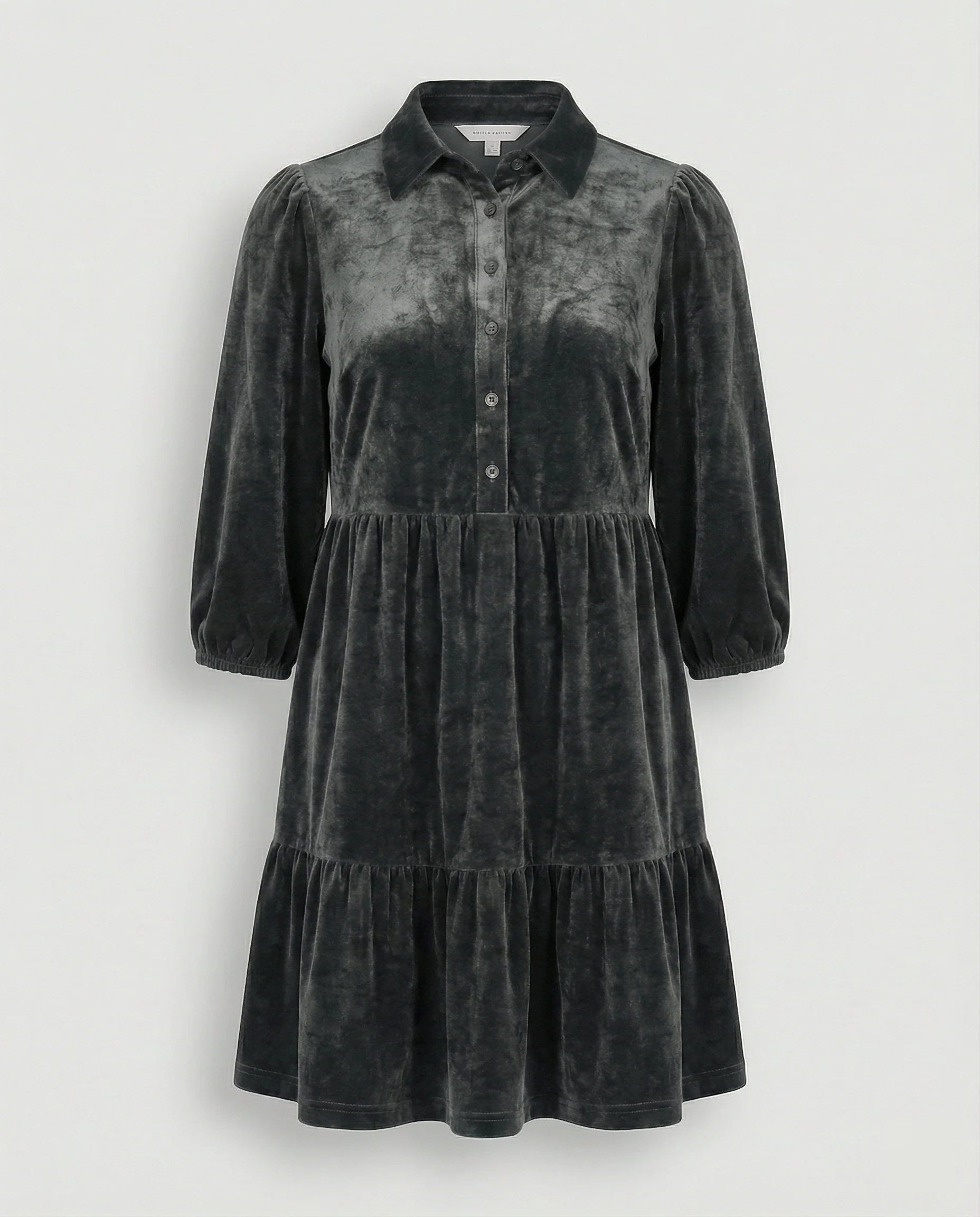 Damen Freizeitkleid Samt Babydoll - Image 9