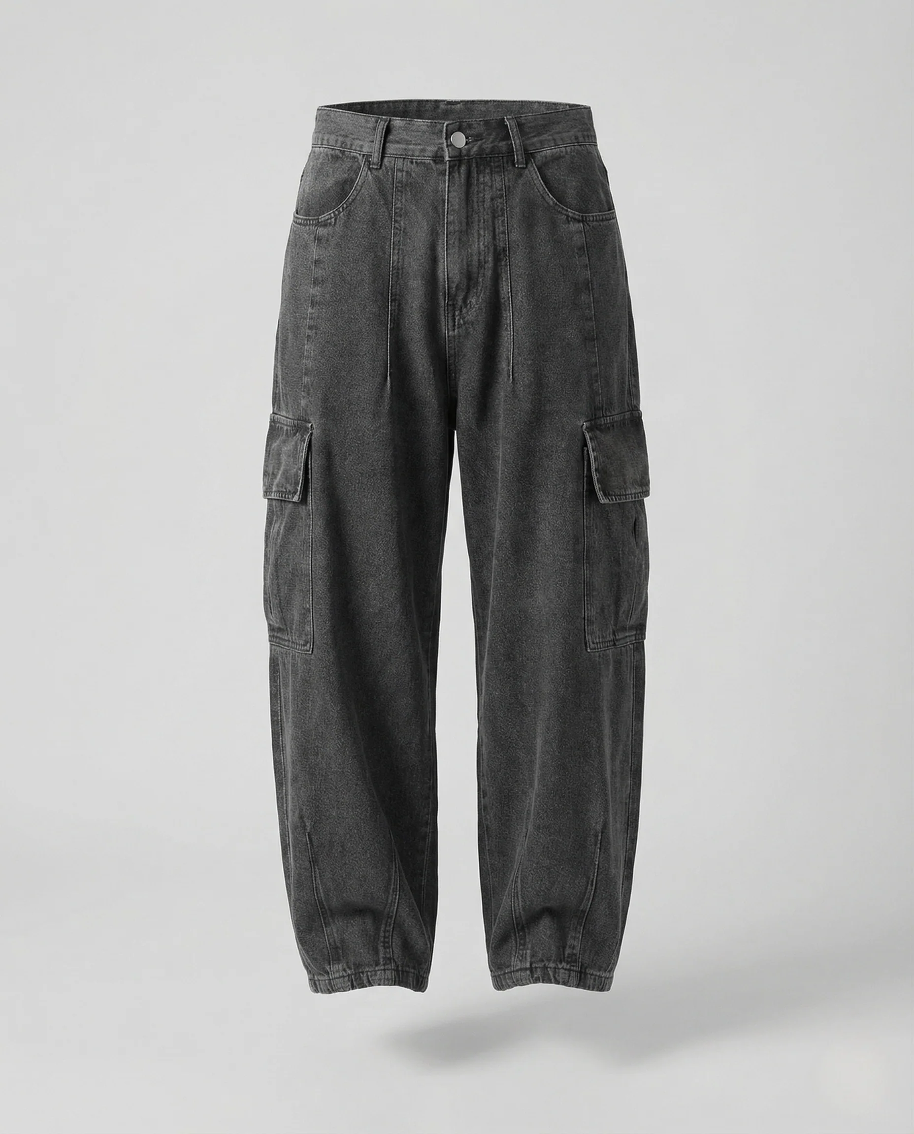 Damen Cargo Jeans High Waist mit weitem Bein Utility Denim - Image 5