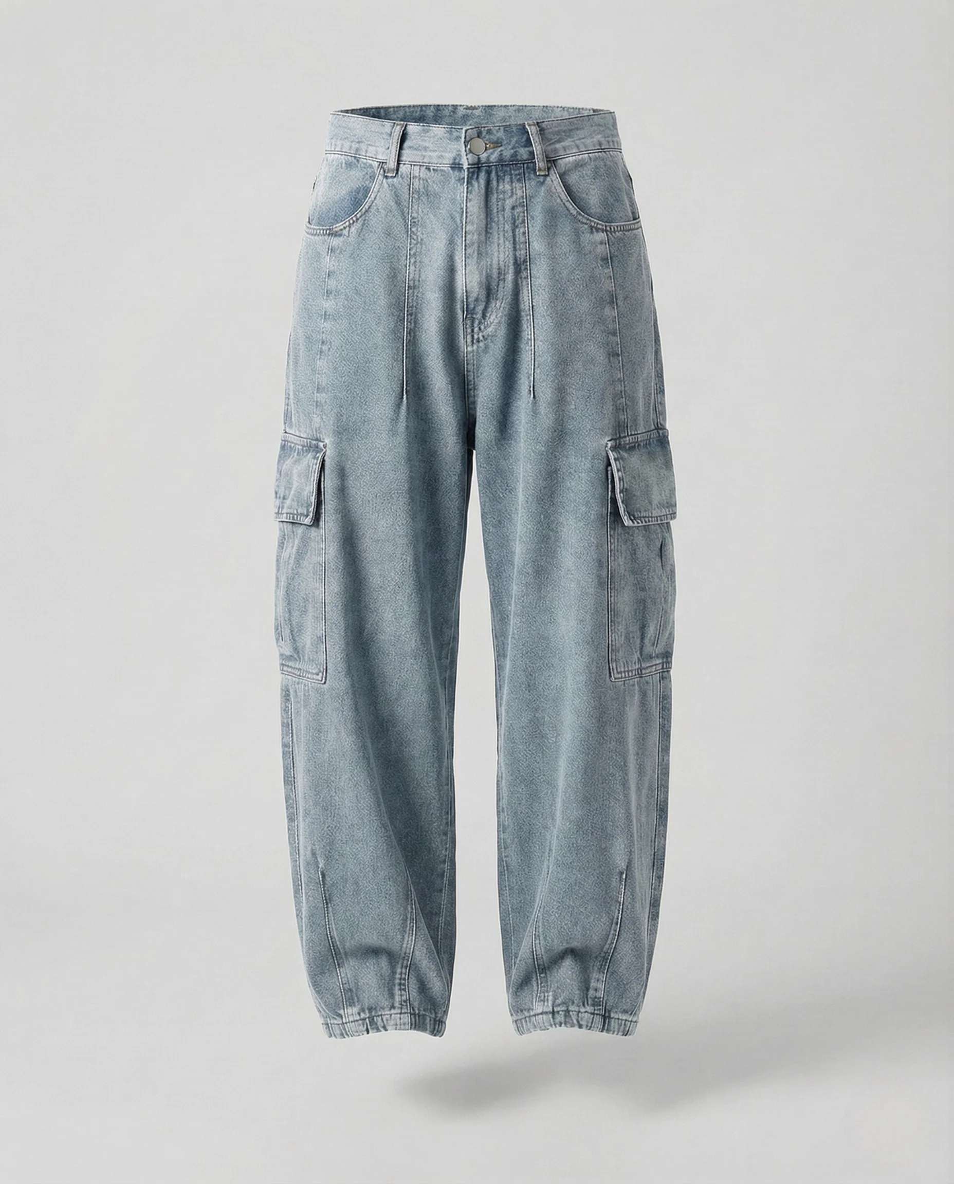 Damen Cargo Jeans High Waist mit weitem Bein Utility Denim - Image 6