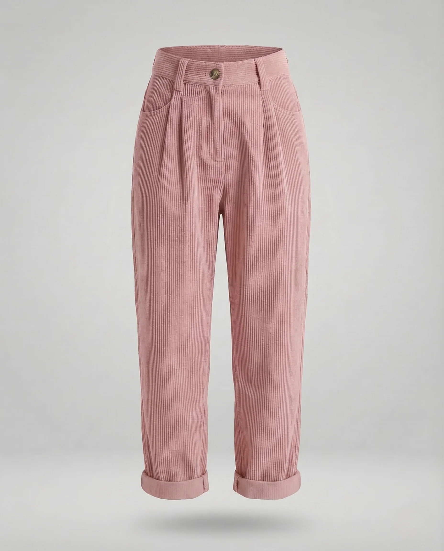 Damen Cordhose High Waist Umschlag - Image 10
