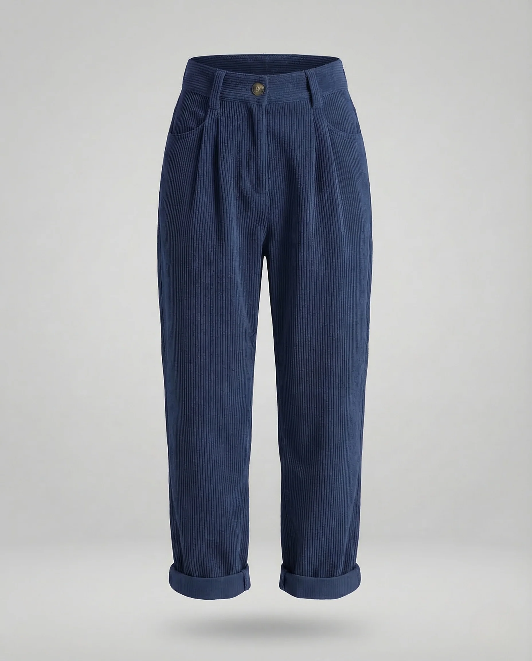Damen Cordhose High Waist Umschlag - Image 6