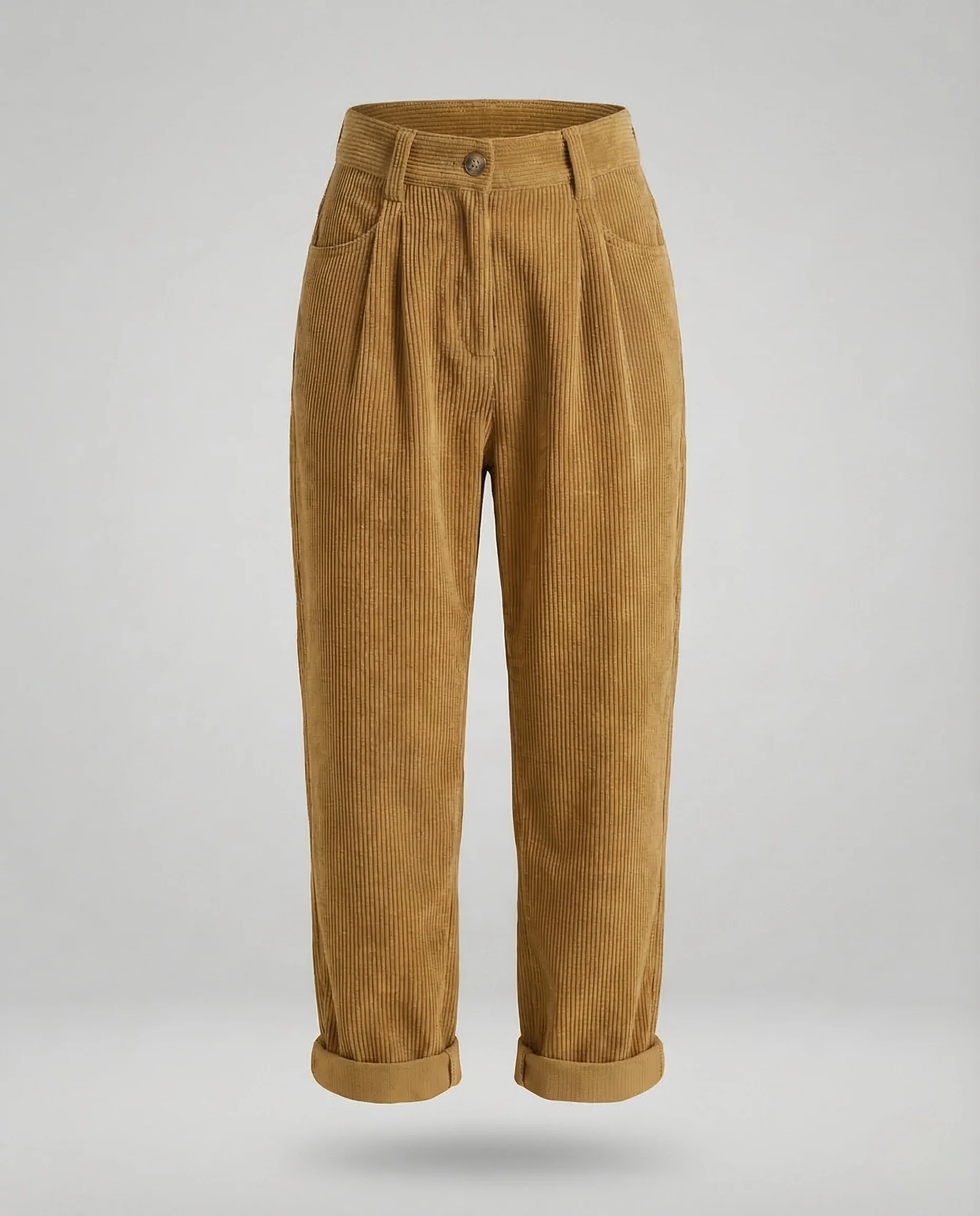 Damen Cordhose High Waist Umschlag - Image 8
