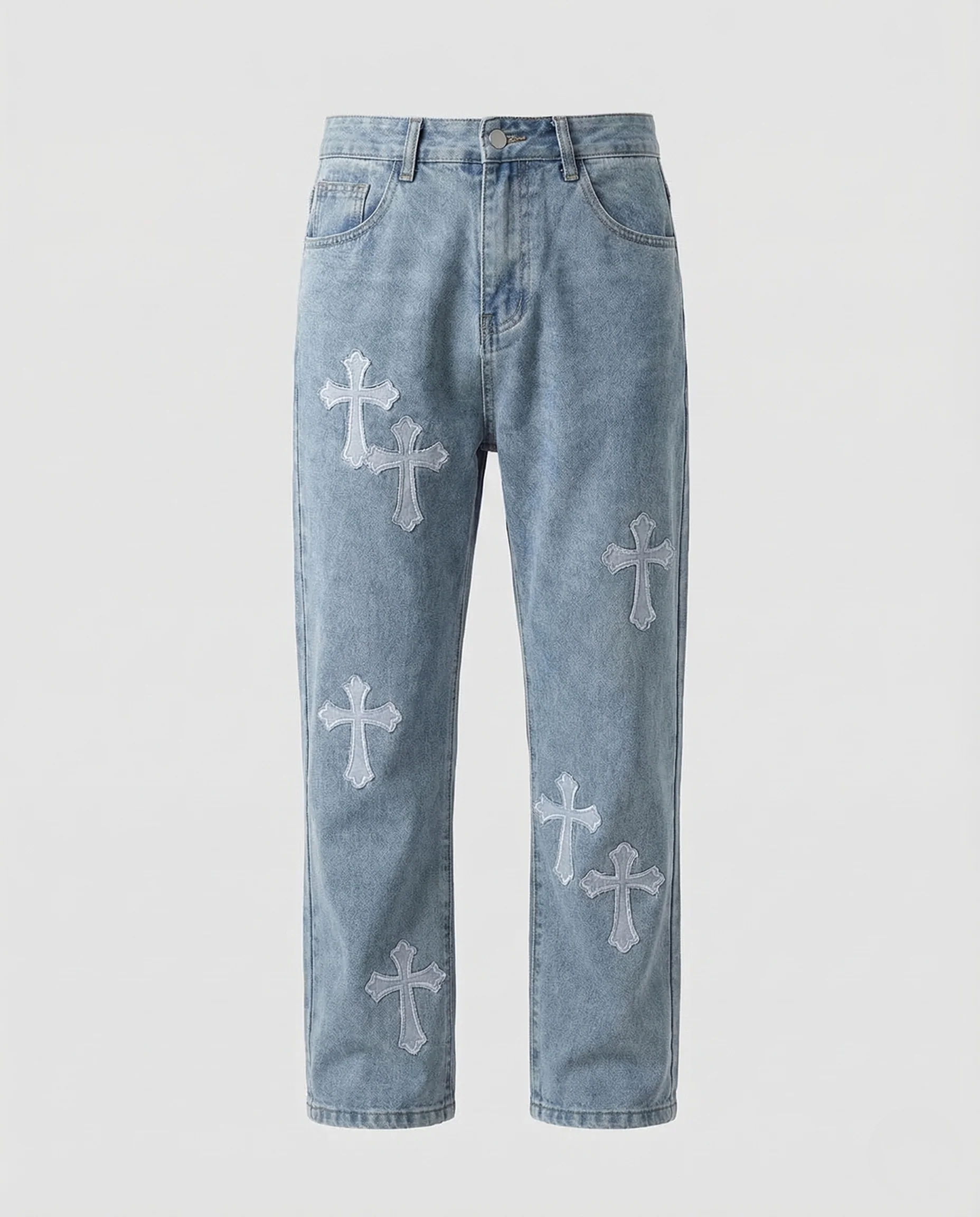 Damen Jeans Vintage Applikation High Waist - Image 5