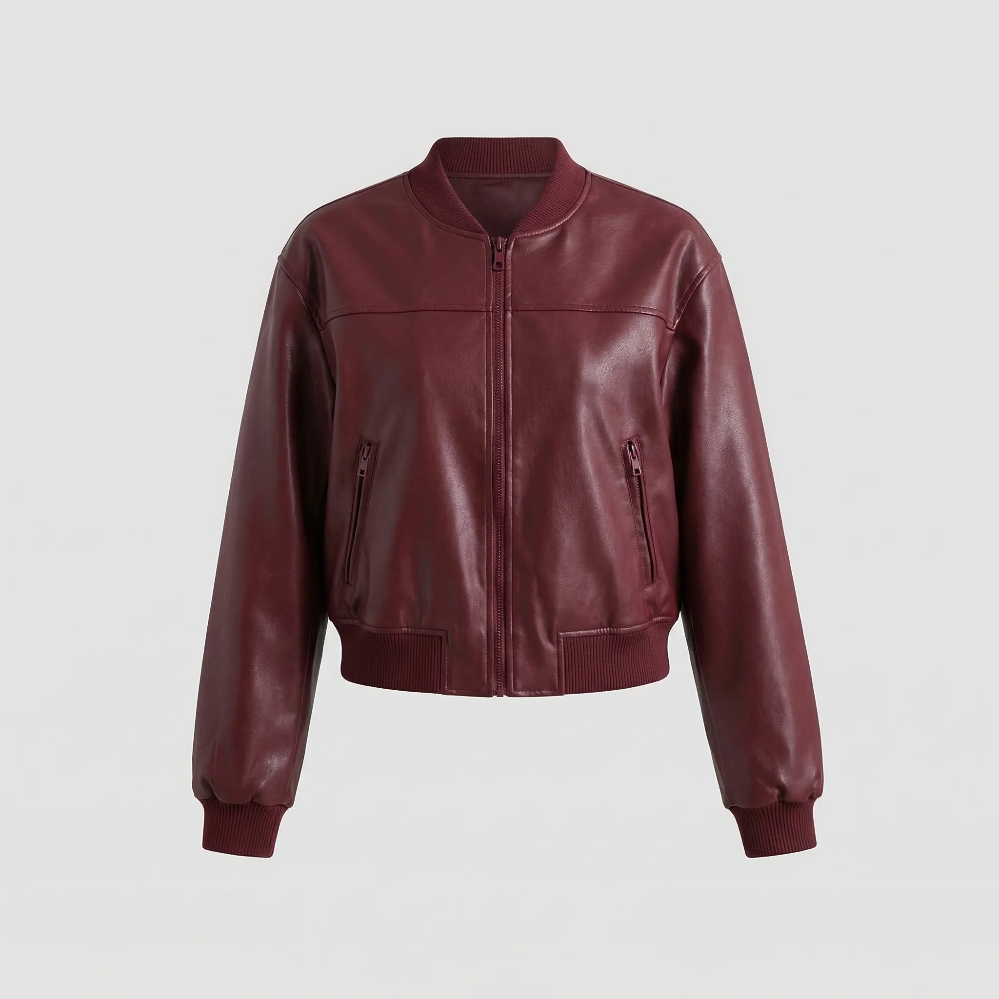 Damen Bomberjacke Kunstleder - Image 5