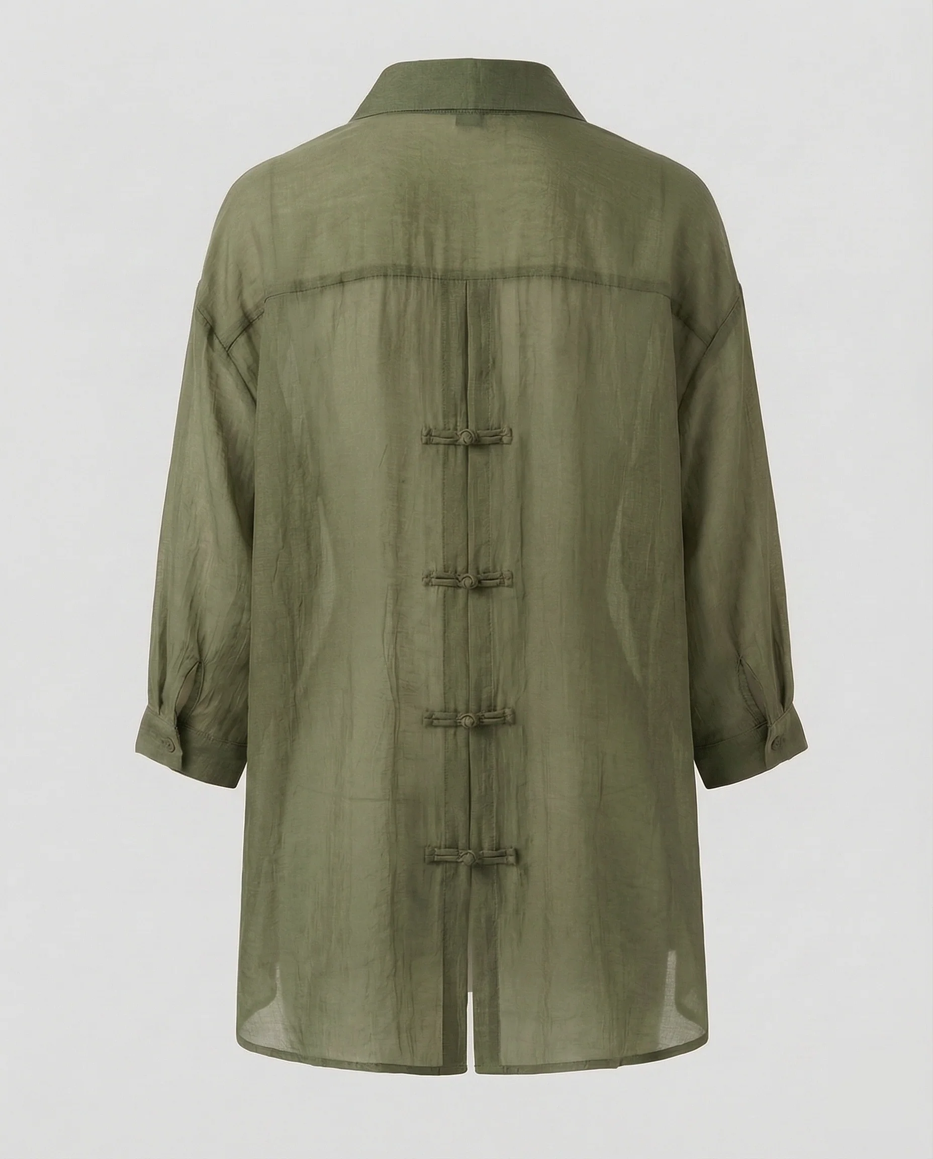 Damen Satinbluse mit Rückenknoten - Image 10