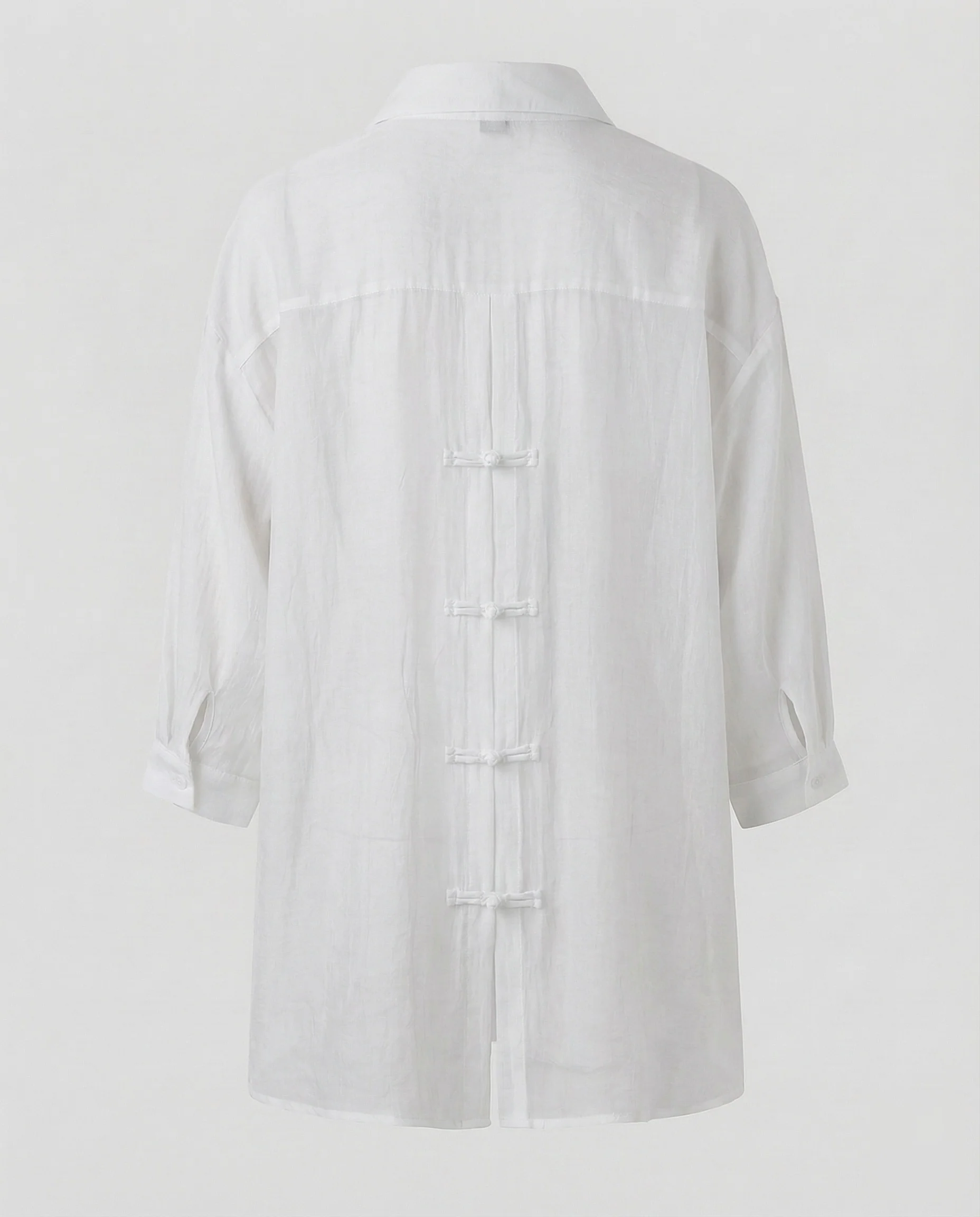 Damen Satinbluse mit Rückenknoten - Image 7