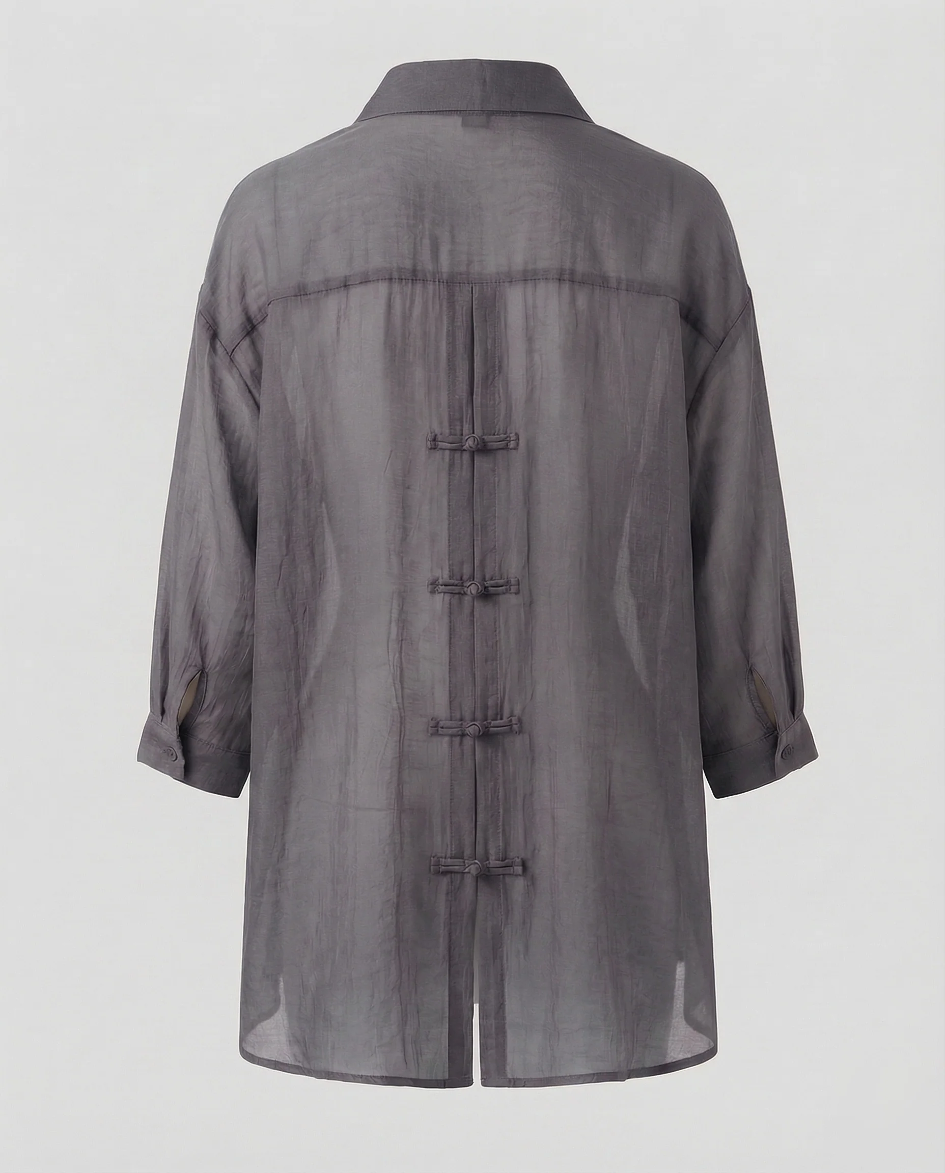 Damen Satinbluse mit Rückenknoten - Image 8