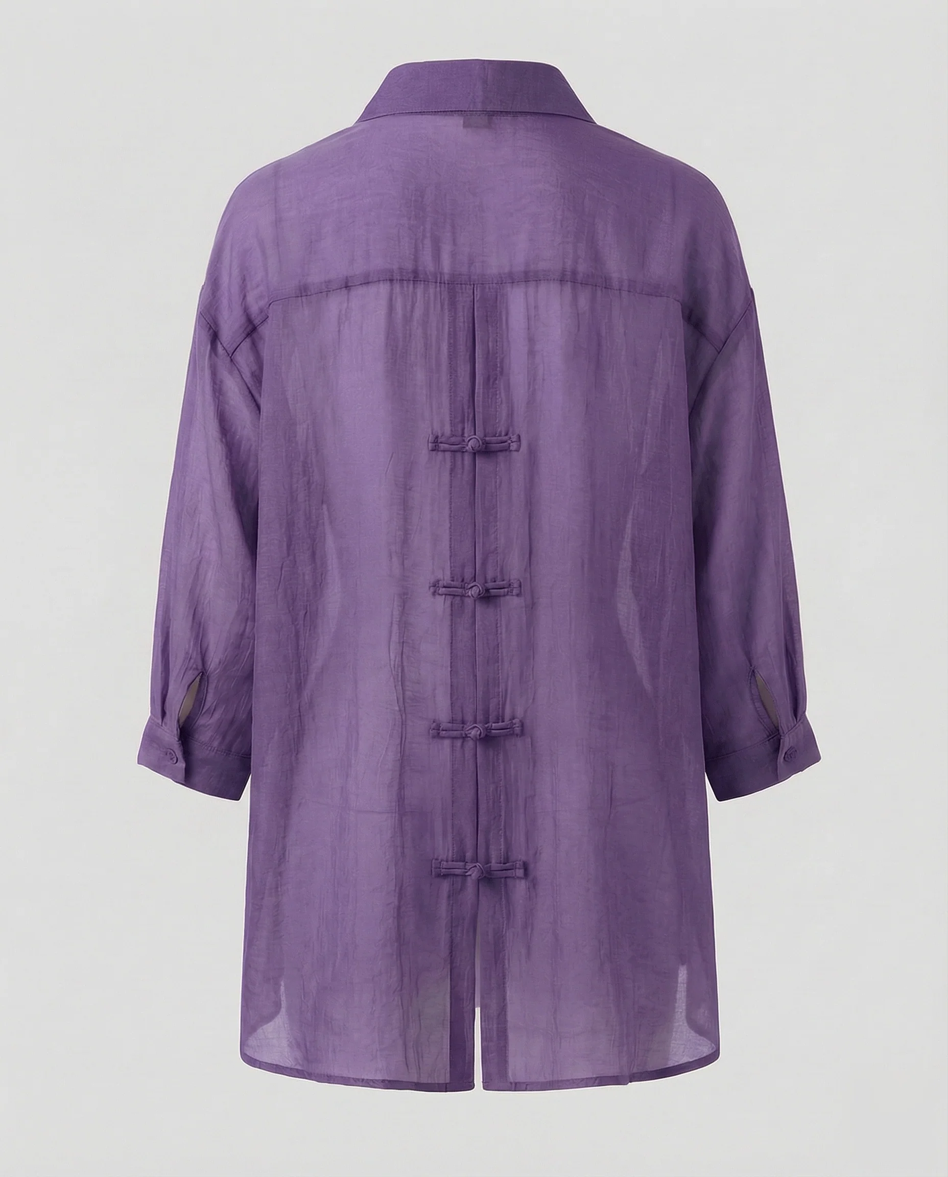 Damen Satinbluse mit Rückenknoten - Image 9
