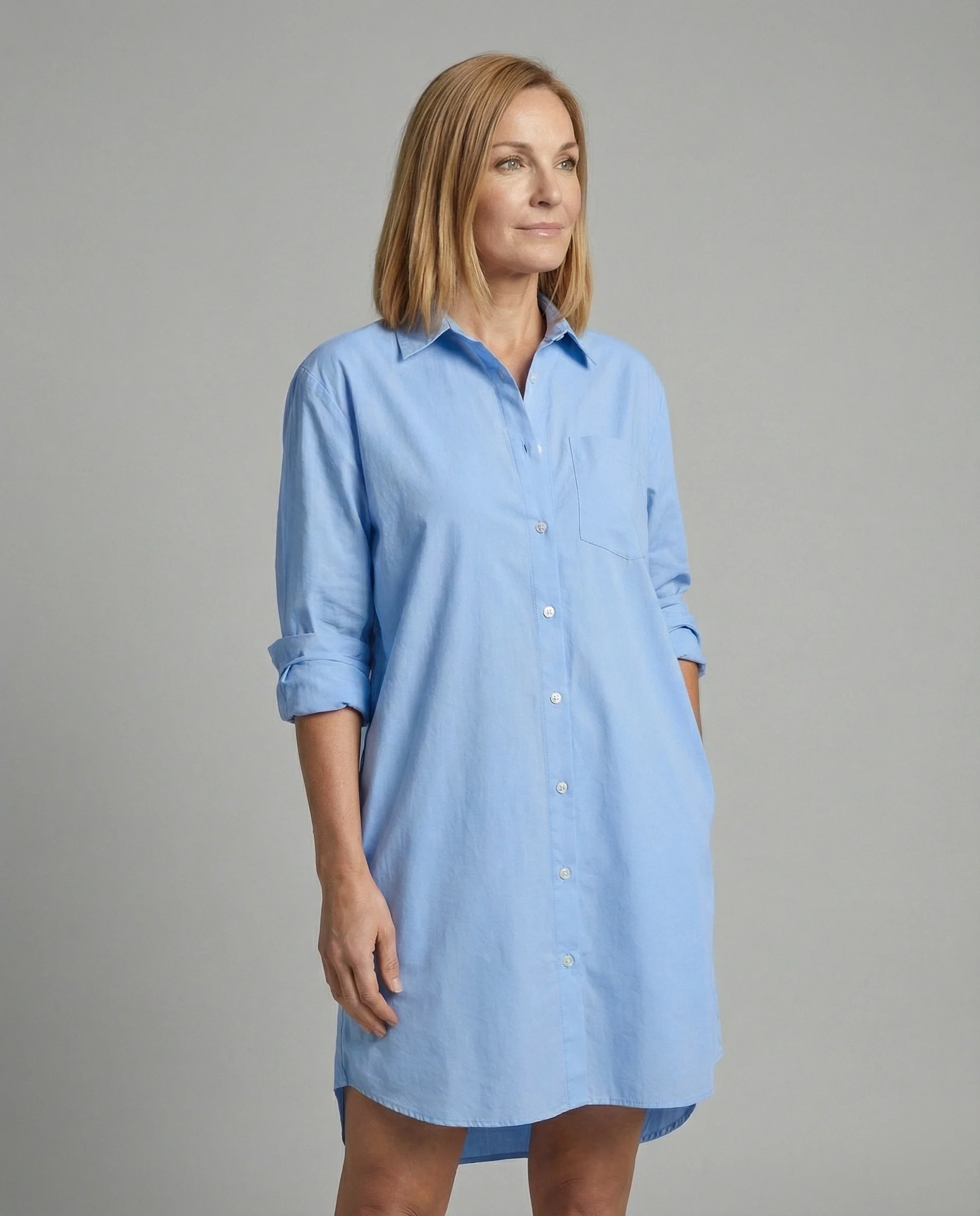 Damen Hemdblusenkleid Freizeitkleid - Image 18