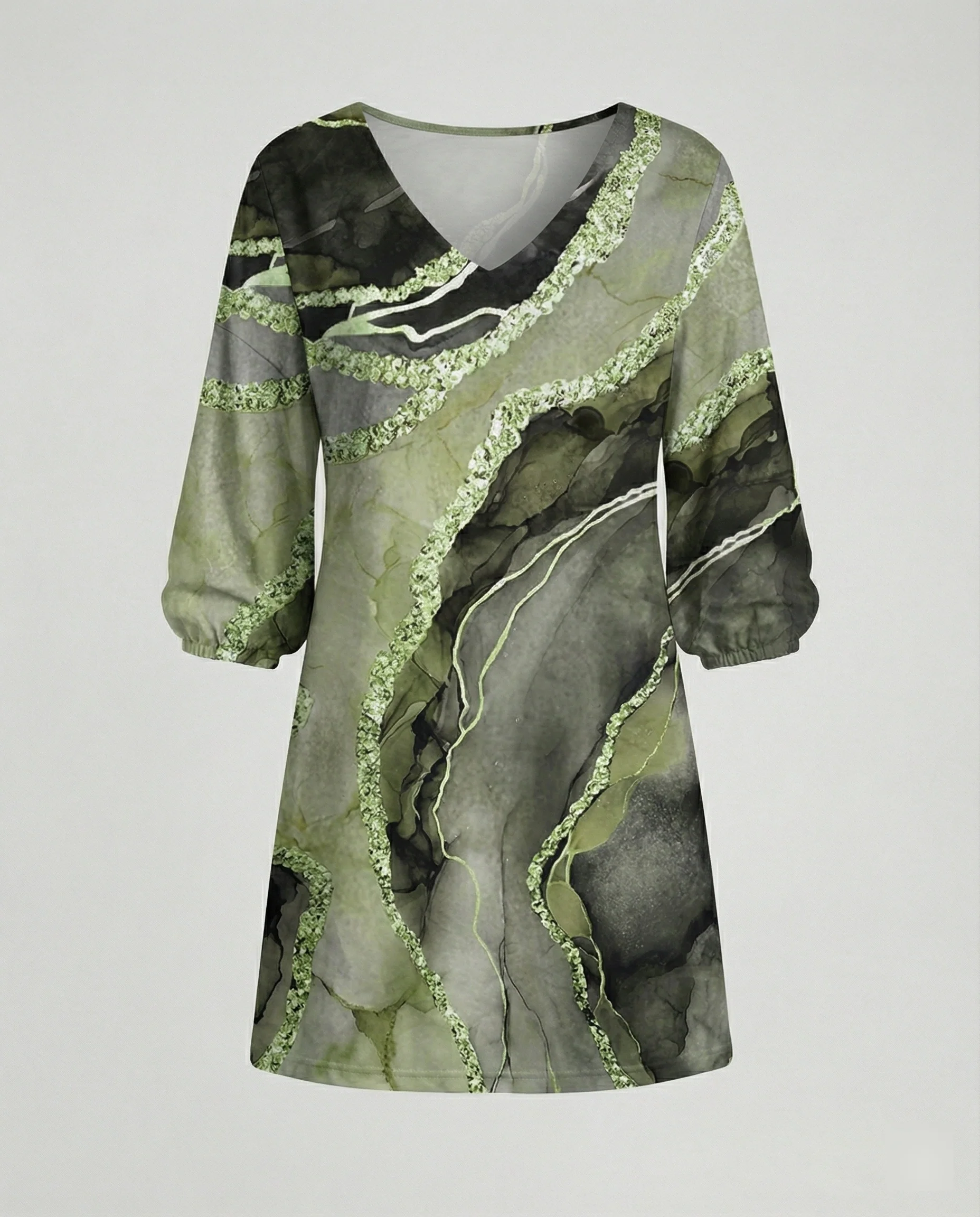 Maxikleid Damen Vintage Rosenprint - Image 5