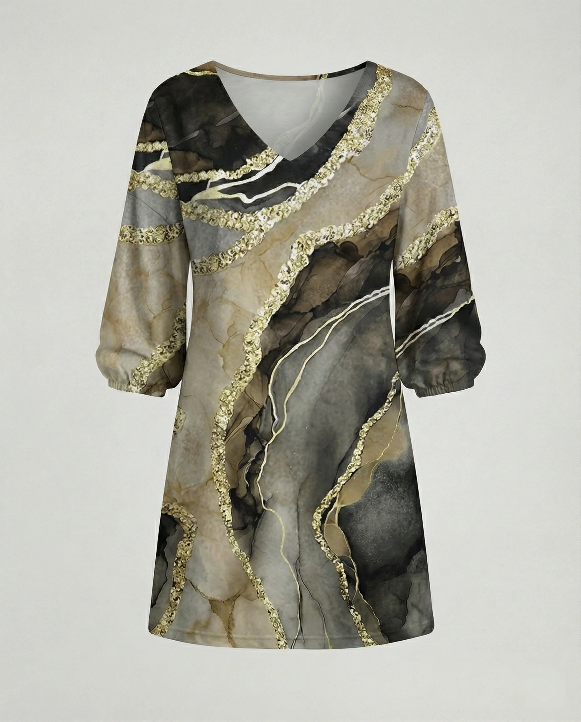 Maxikleid Damen Vintage Rosenprint - Image 6