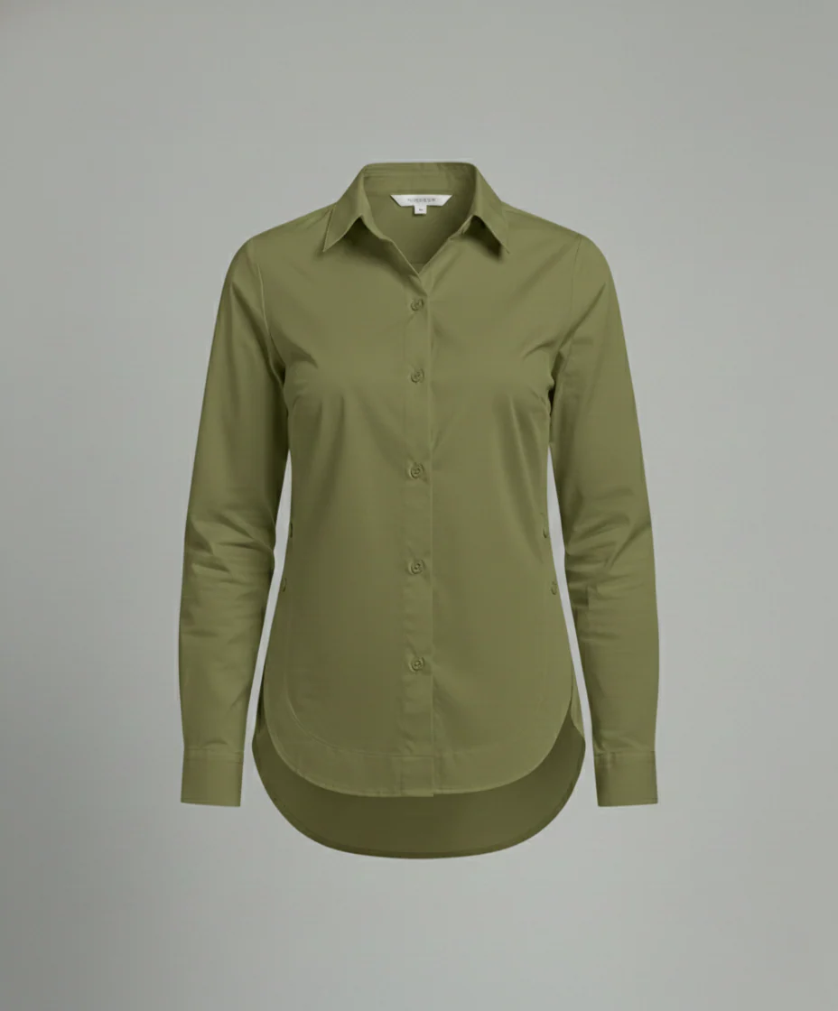 Baumwoll Hemdbluse Damen locker geschnitten - Image 8