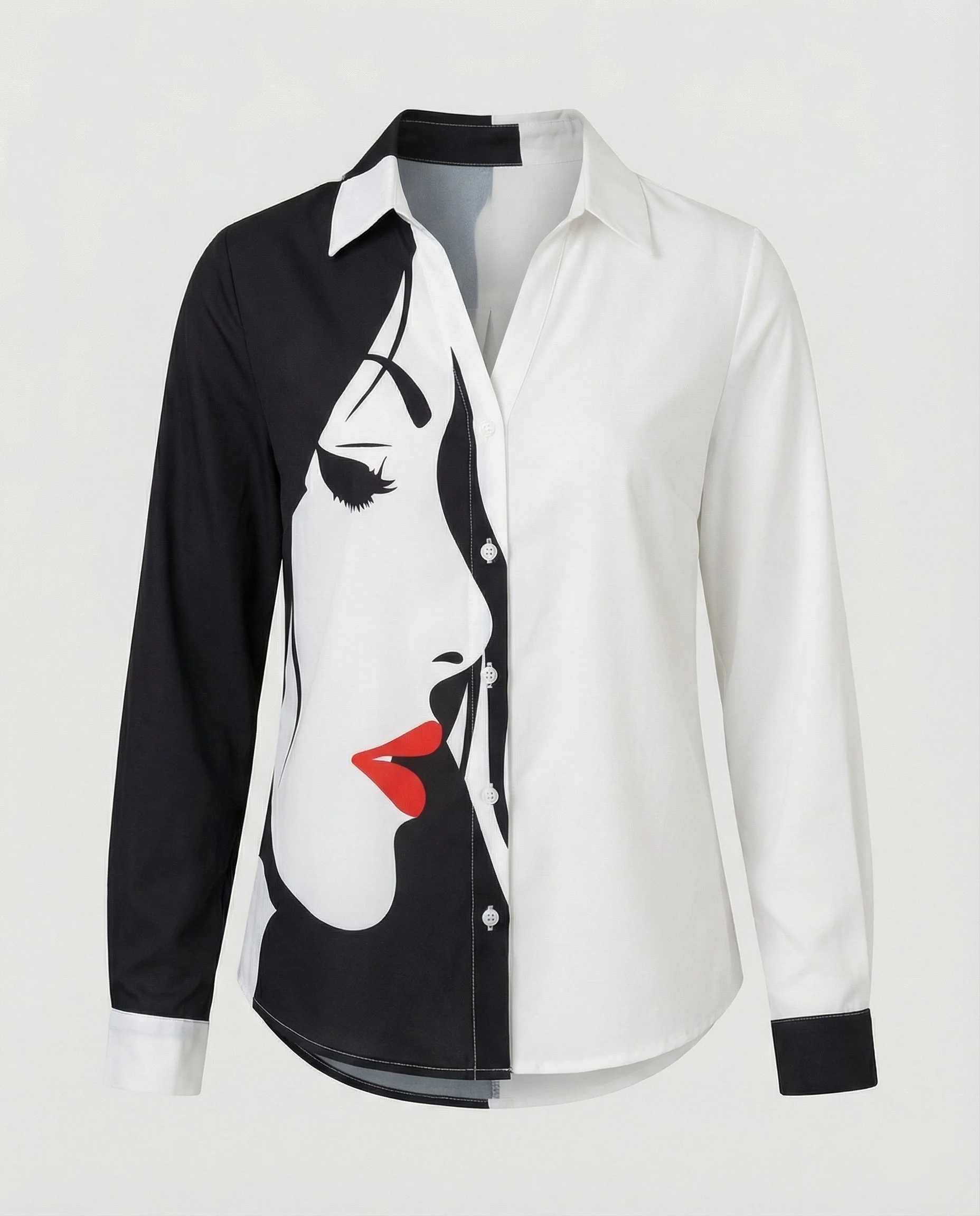 Damen Hemdbluse Katzenprint - Image 17