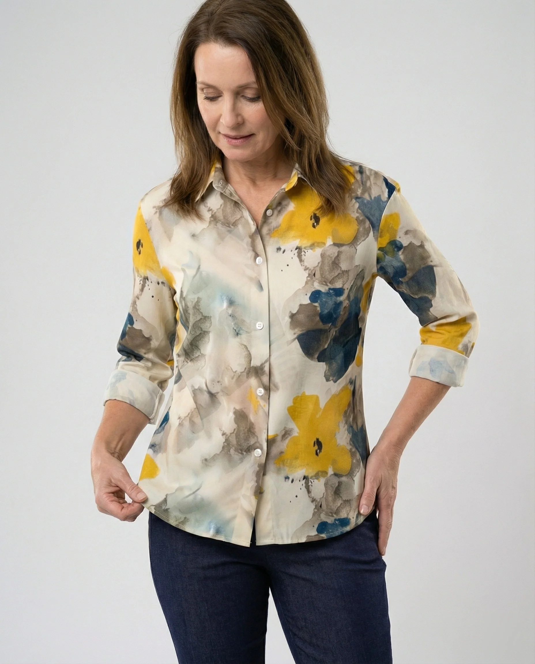 Damen Hemdbluse Katzenprint - Image 37