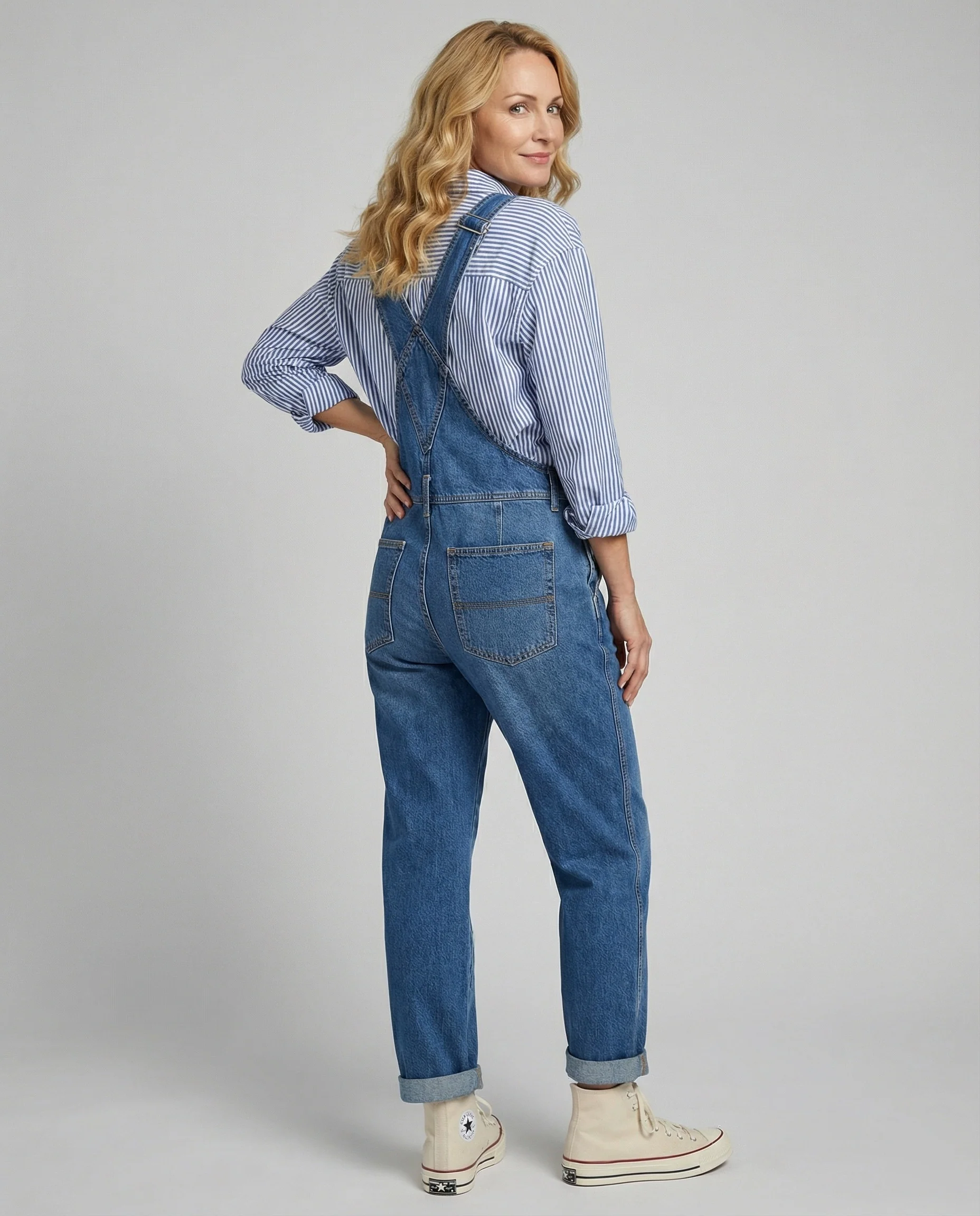 Damen Latzhose Jeans gerade - Image 5