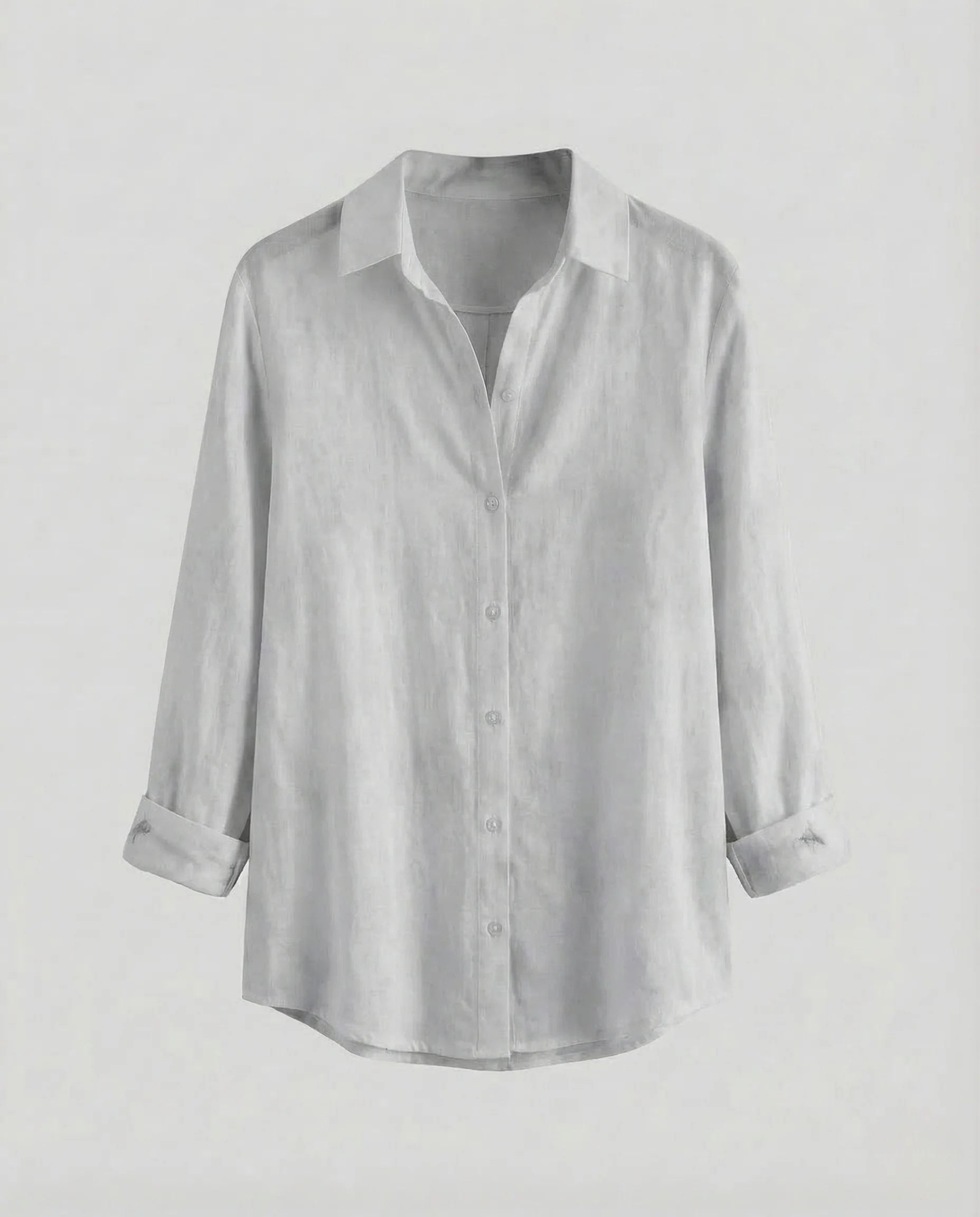 Damen Leinenbluse Vogelprint Hemdkragen - Image 9