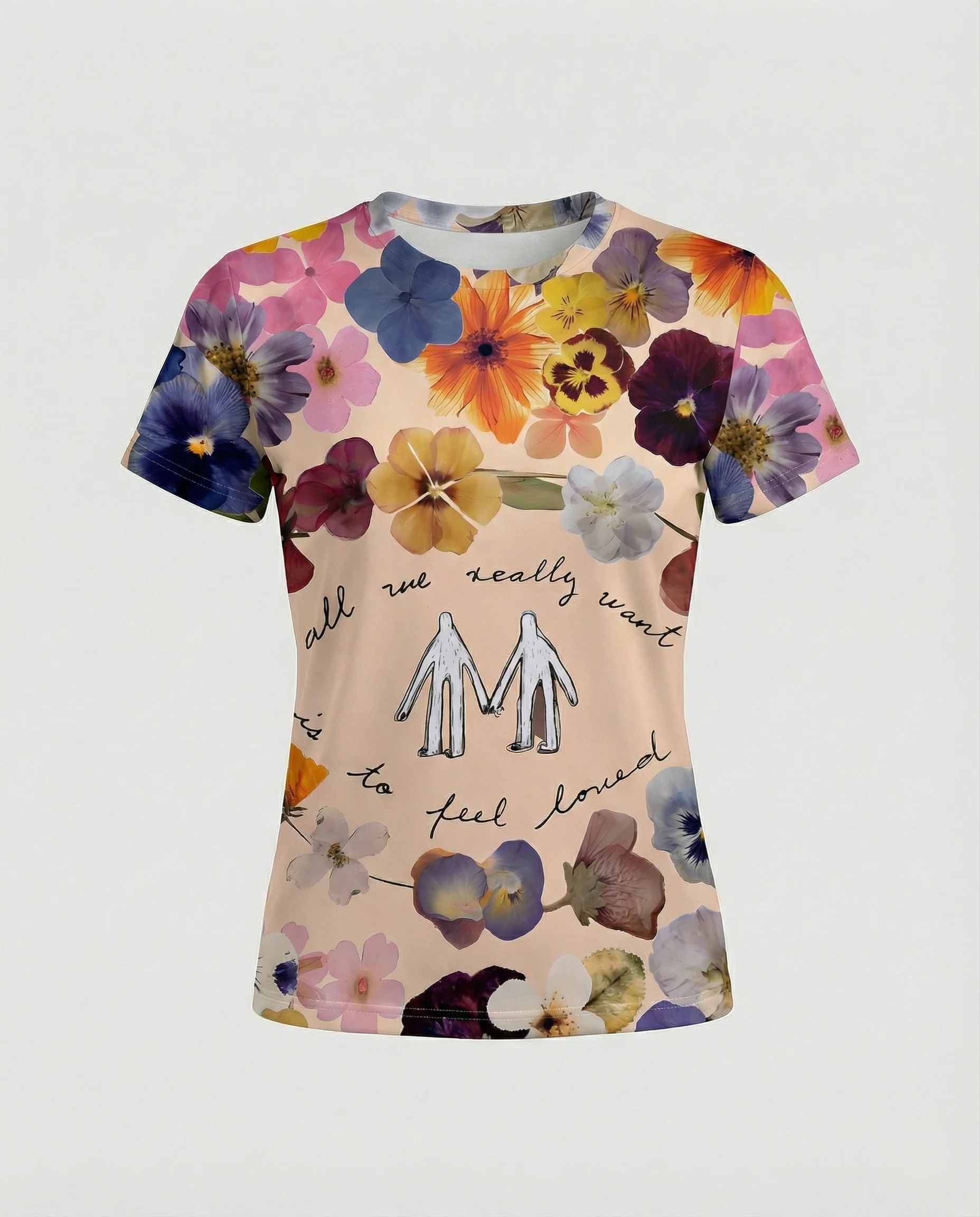Kurzarmshirt Totenkopf Print Damen - Image 10