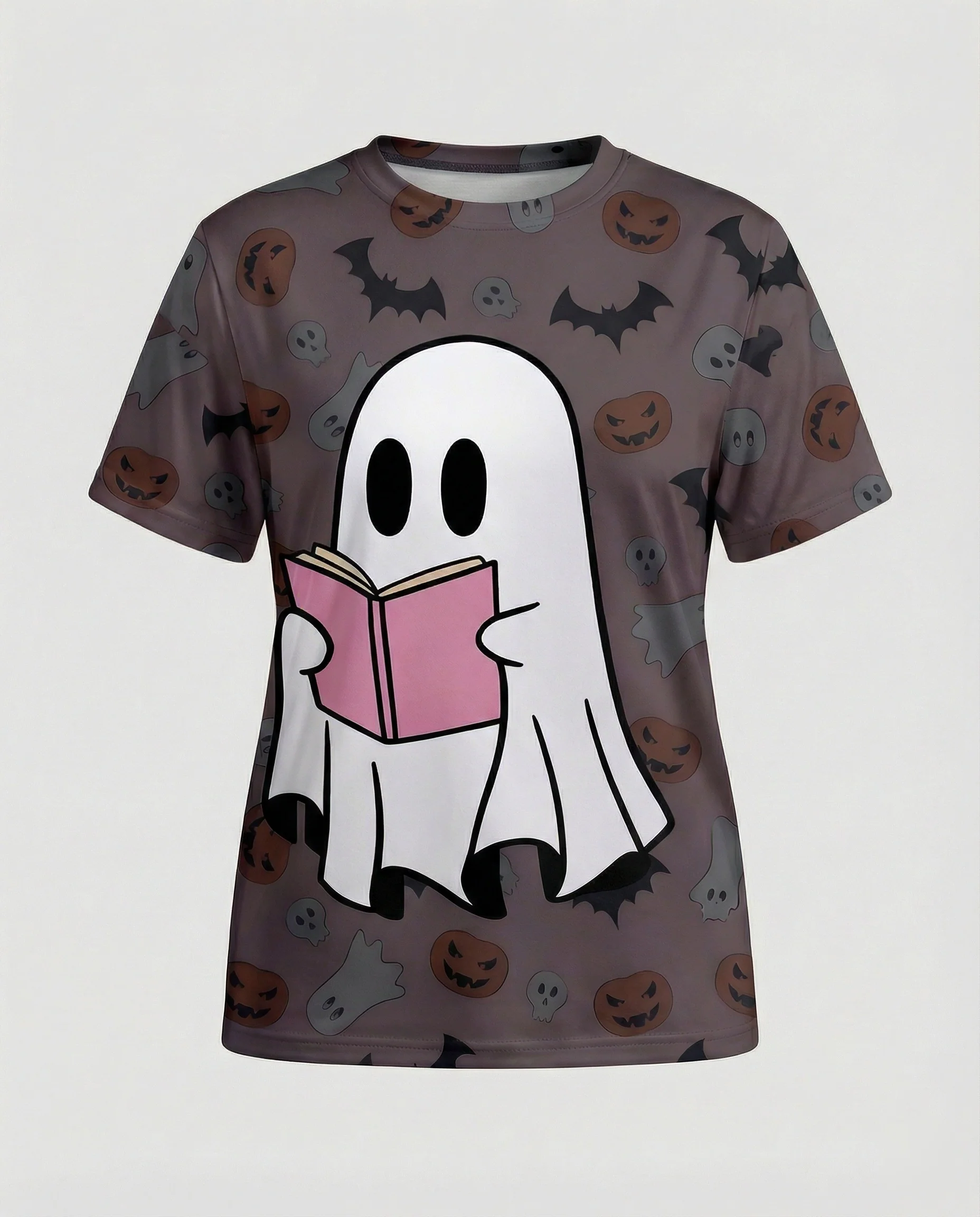 Kurzarmshirt Totenkopf Print Damen - Image 13