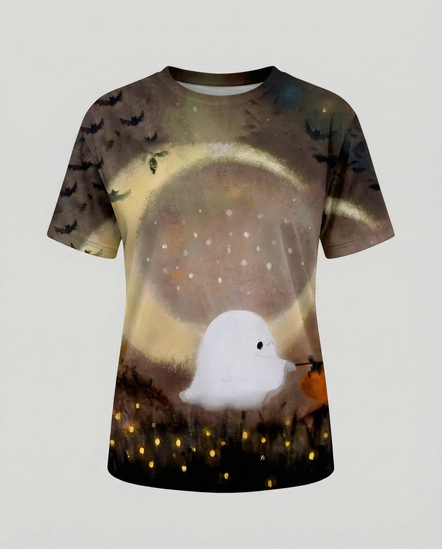 Kurzarmshirt Totenkopf Print Damen - Image 30