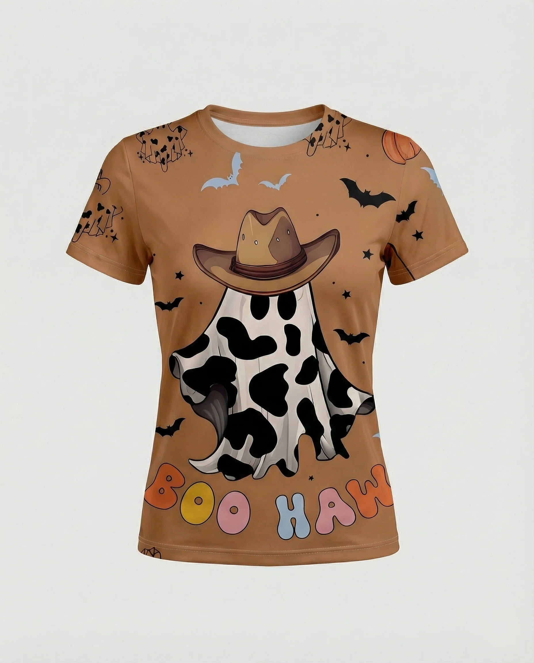 Kurzarmshirt Totenkopf Print Damen - Image 9
