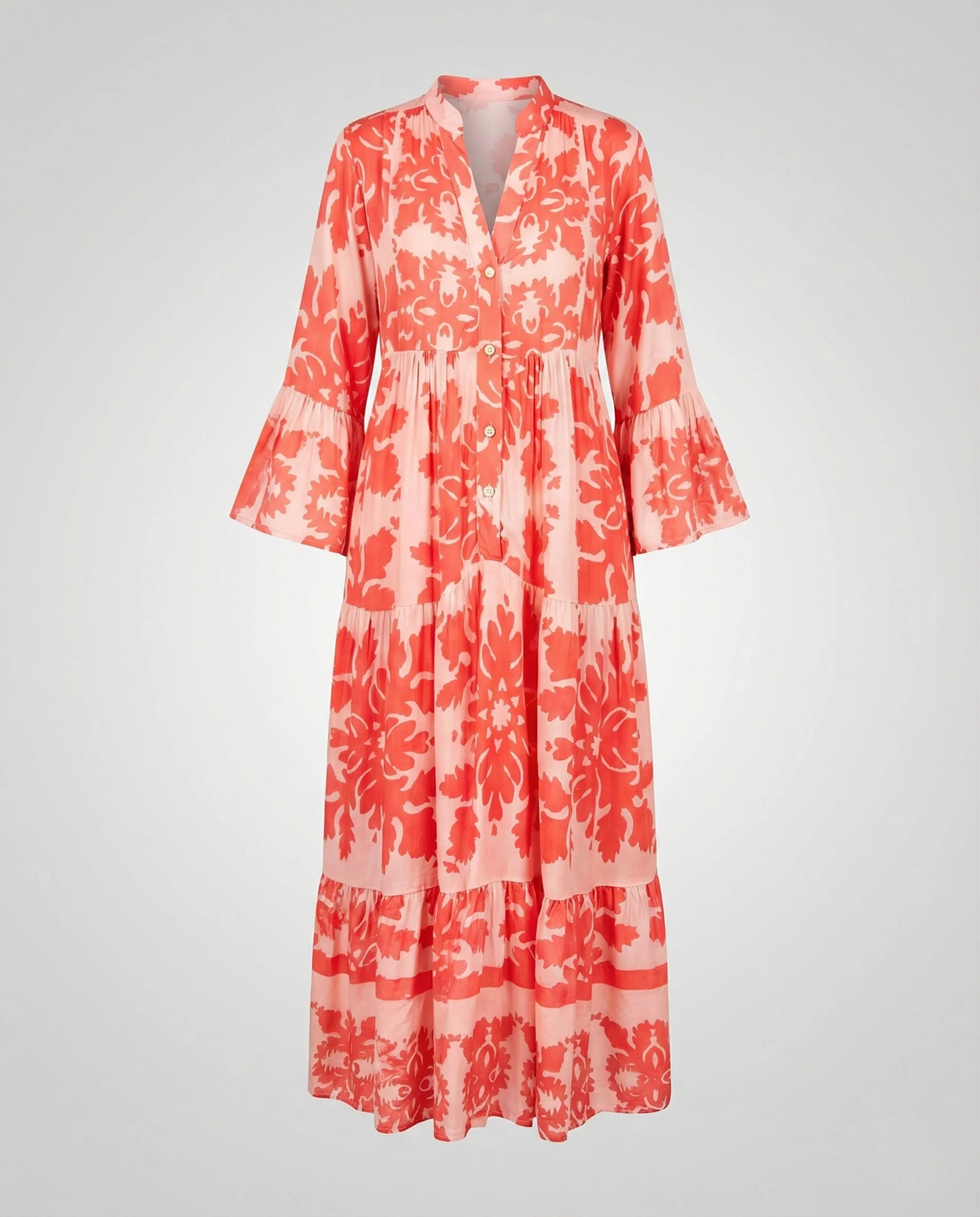 Damen Maxikleid Sommer Ornament Print - Image 5