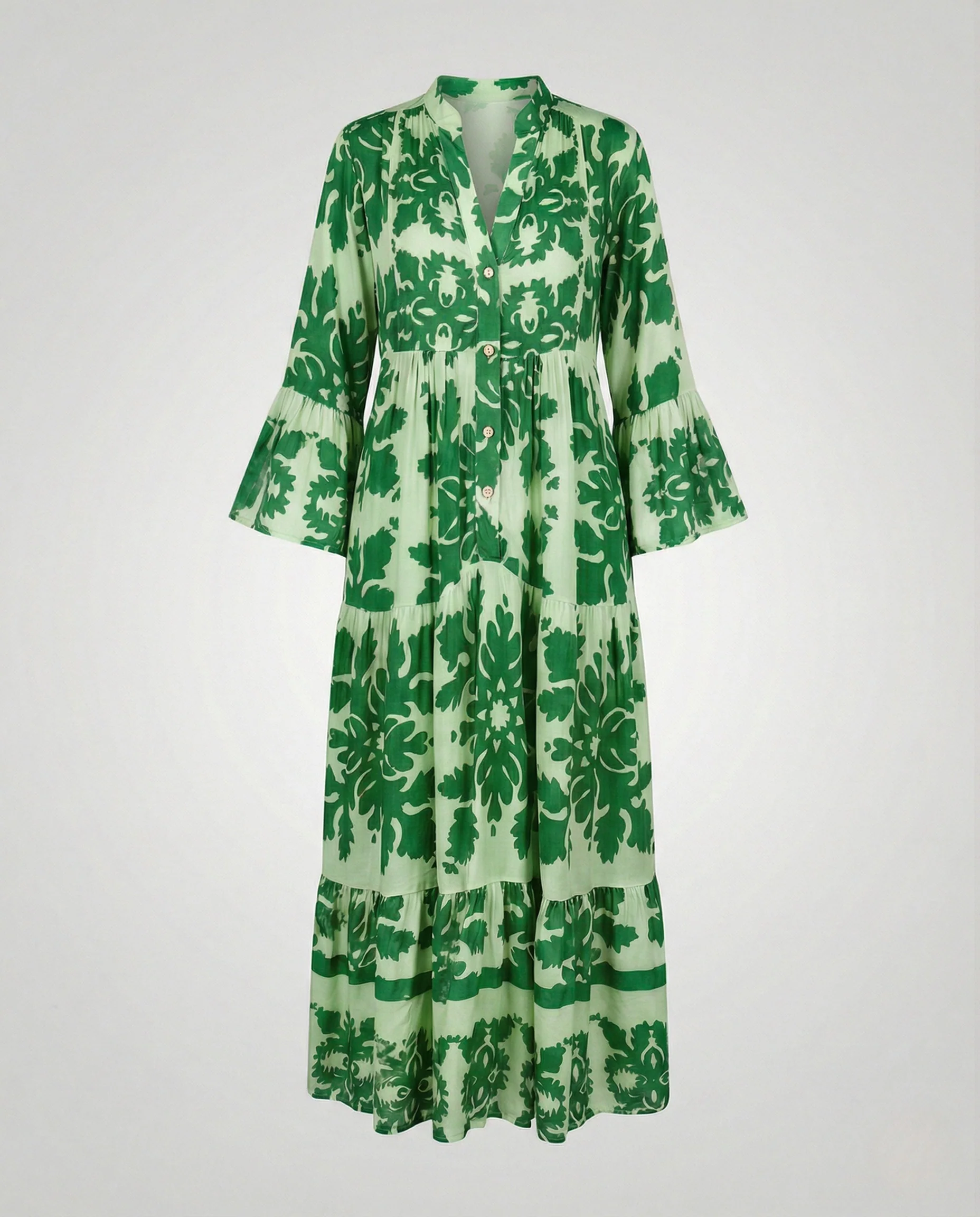 Damen Maxikleid Sommer Ornament Print - Image 6