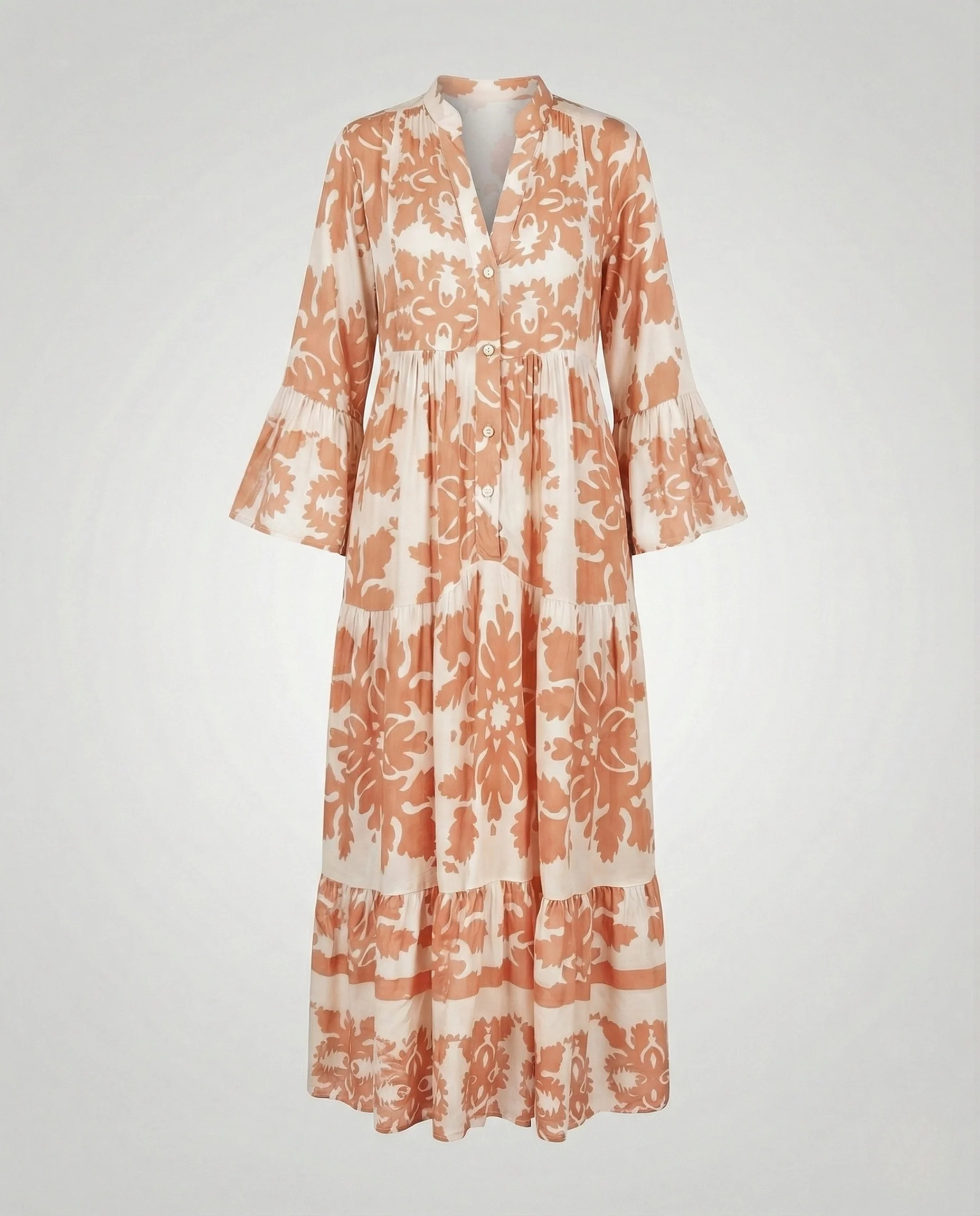 Damen Maxikleid Sommer Ornament Print - Image 8
