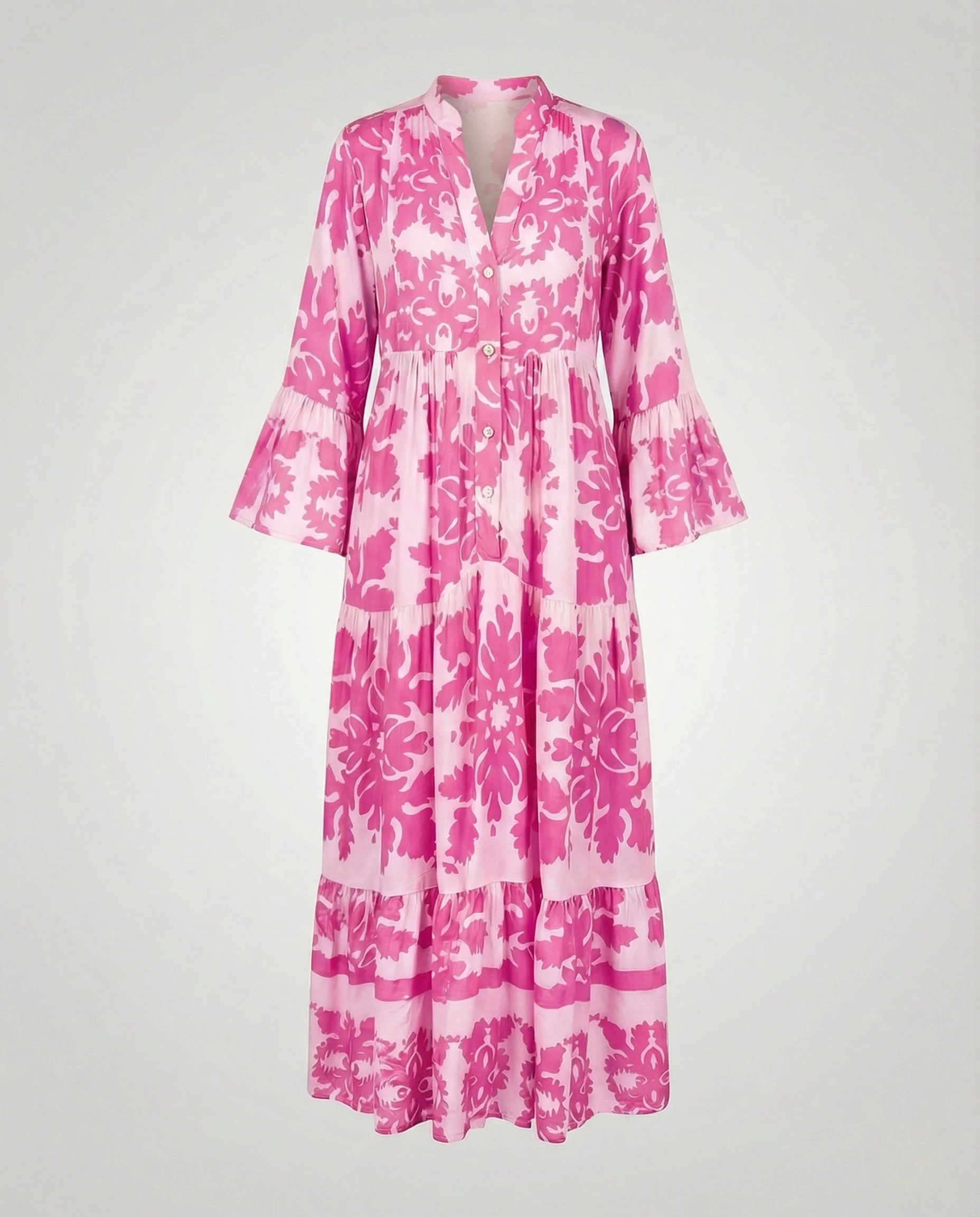 Damen Maxikleid Sommer Ornament Print - Image 9