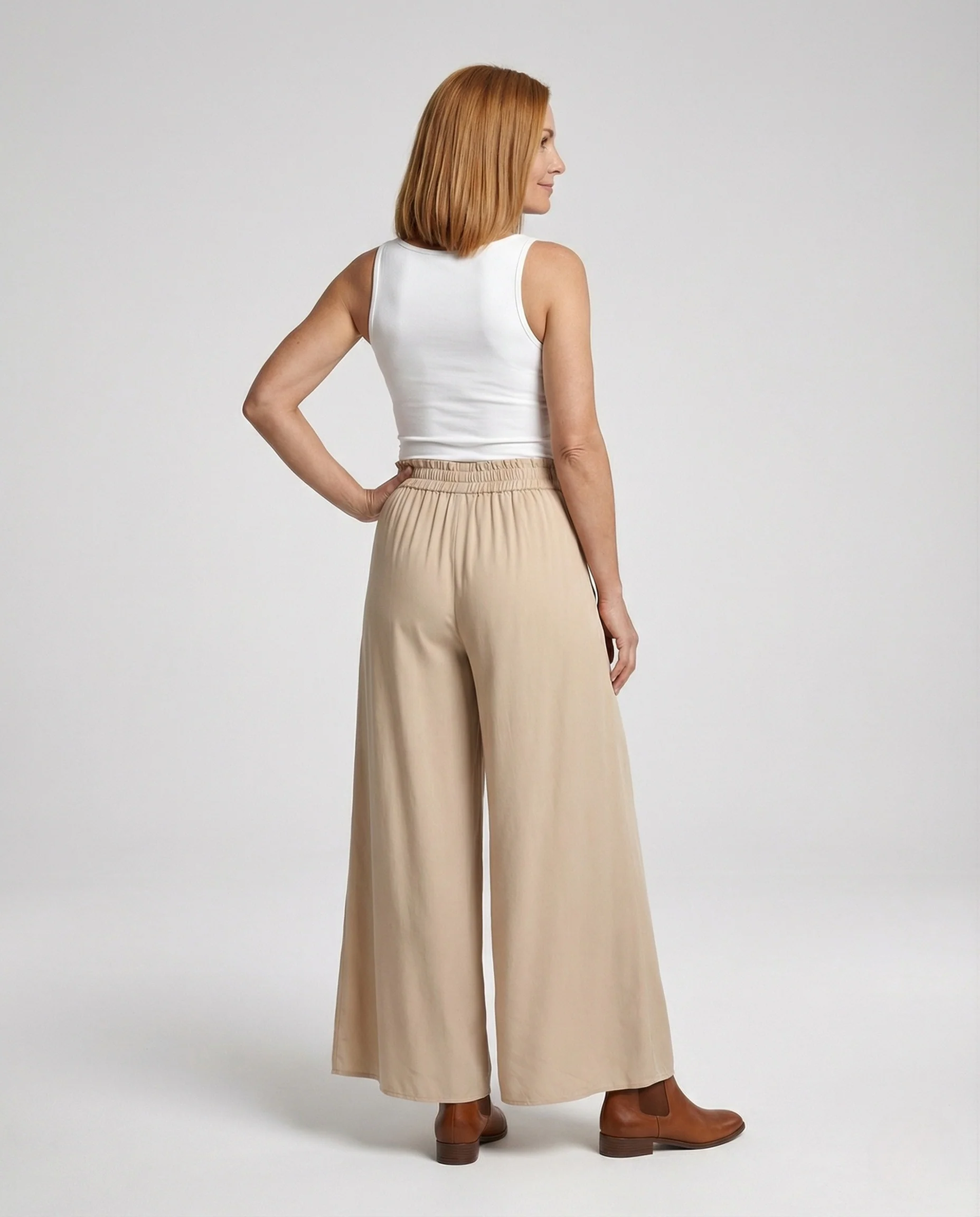 Palazzohose Damen High Waist - Image 4