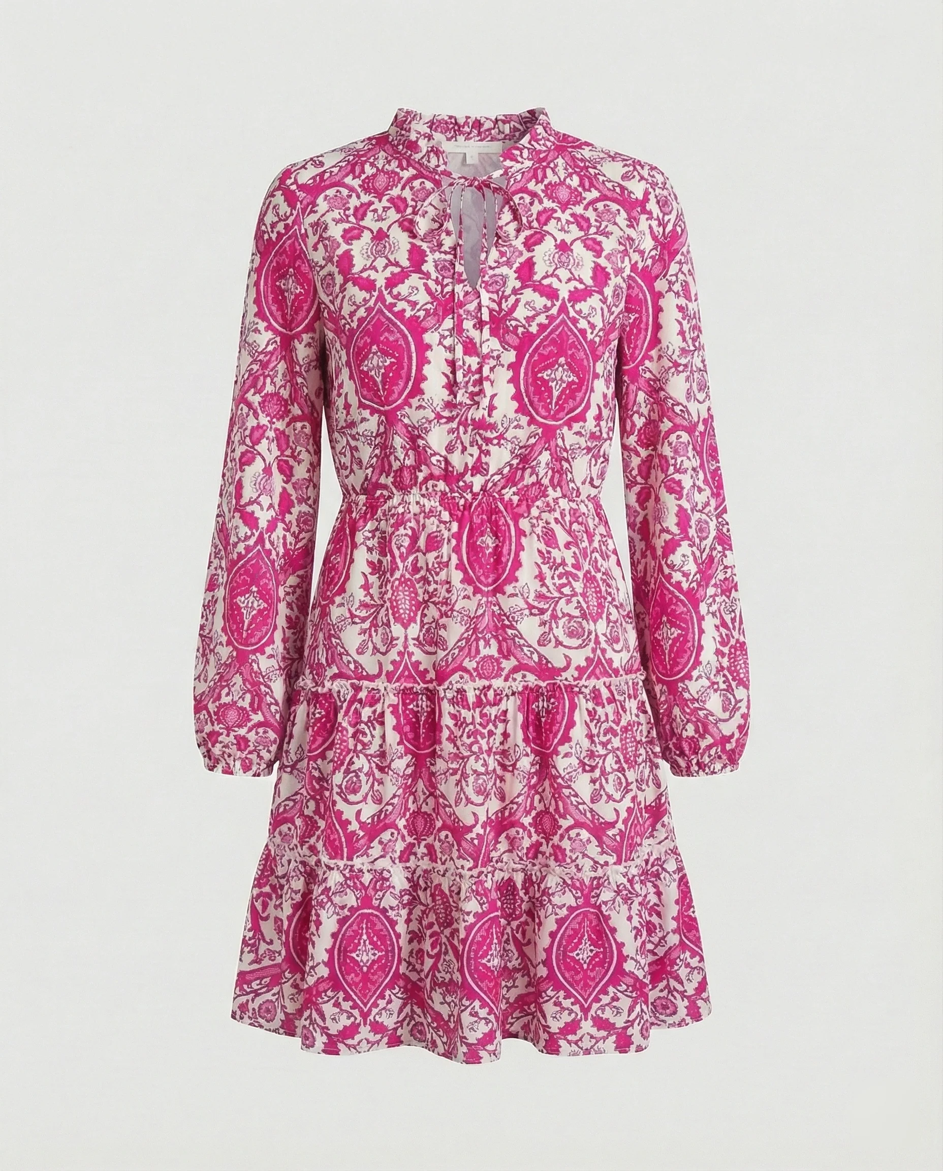 Damen Tunika Minikleid mit Puffärmeln - Image 3
