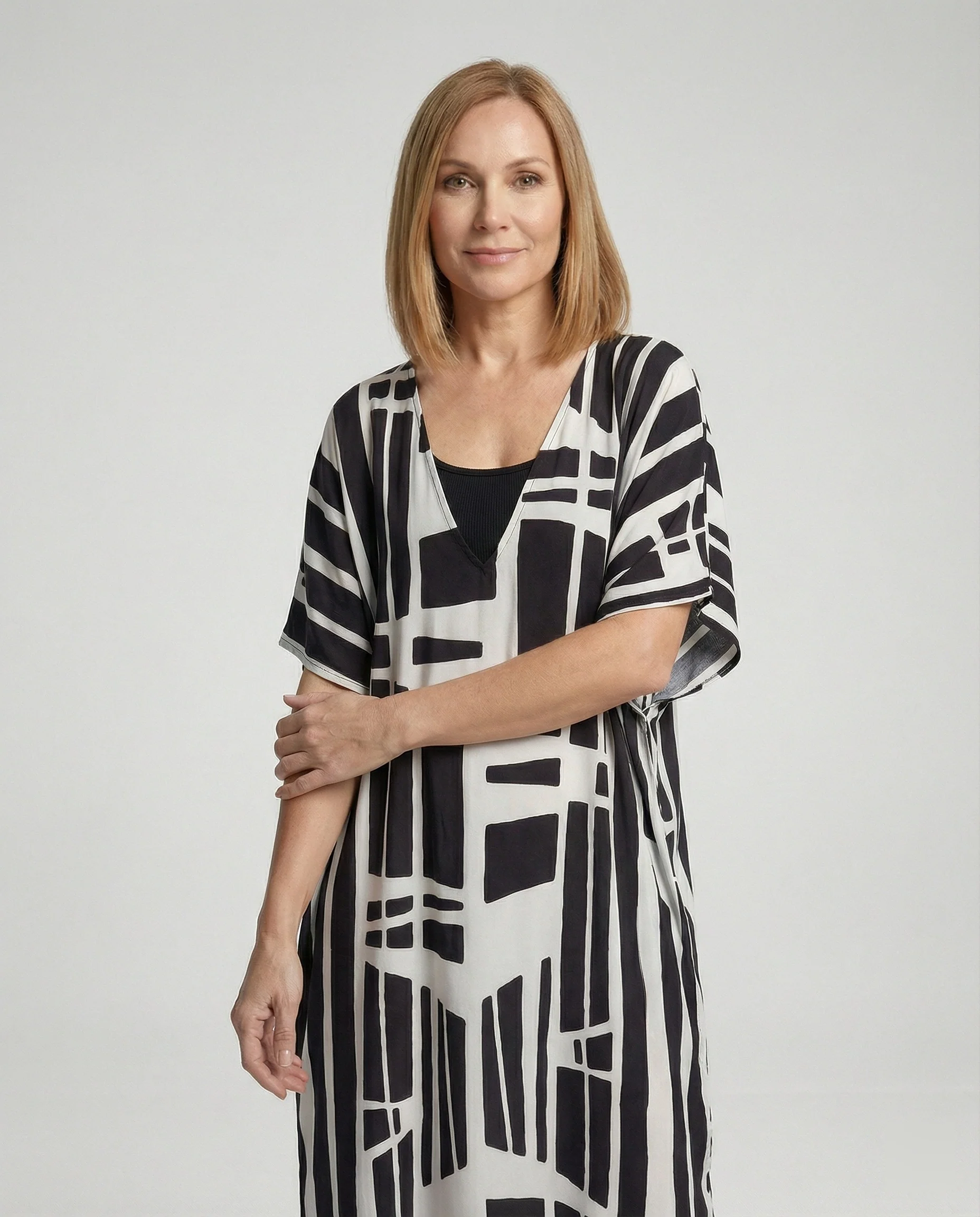 Damen Strandkleid Kimono mit Gürtel - Image 15