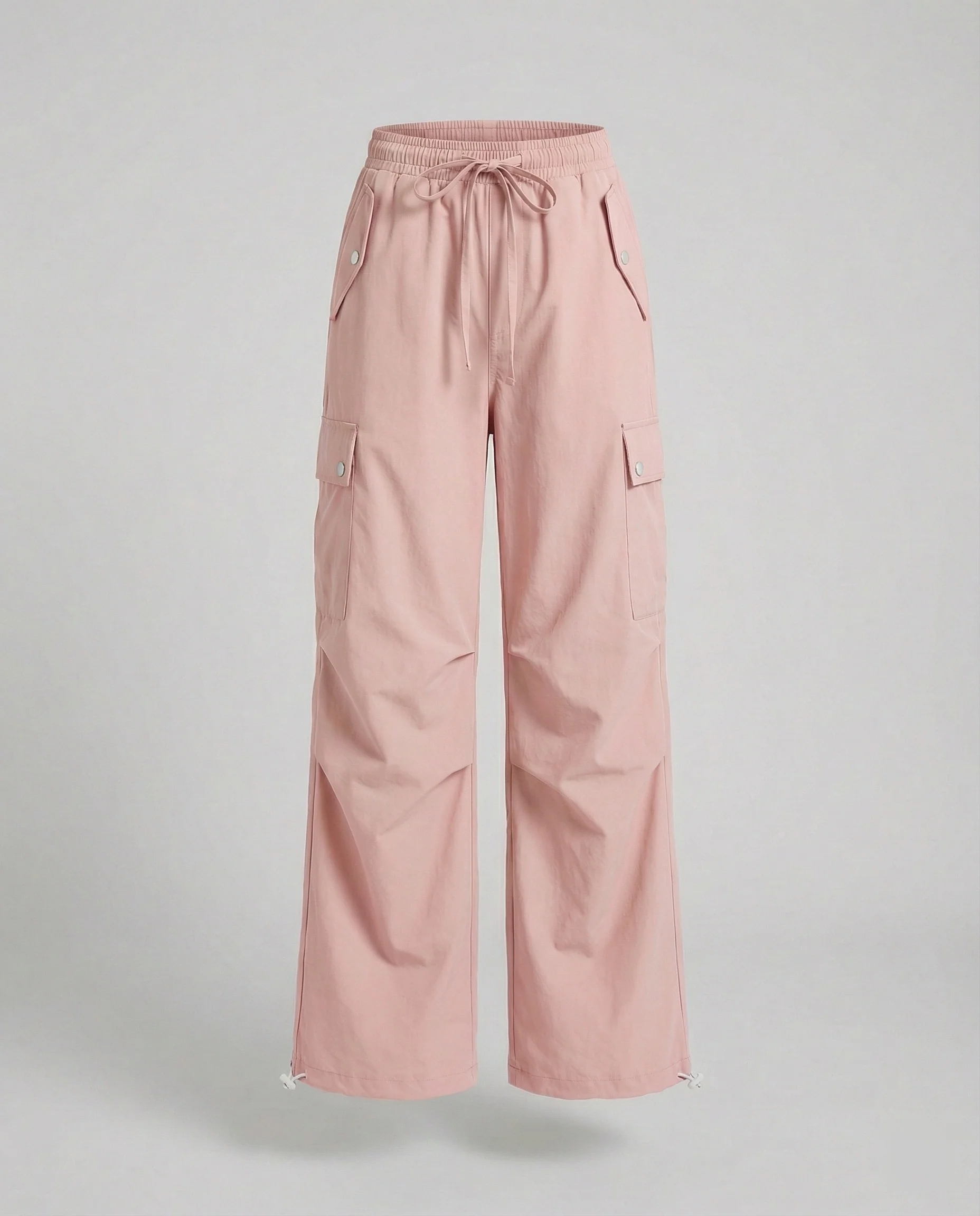 Luftig weite Cargohose mit hoher Taille Tunnelzug und Kordelabschluss Heidi-Mode - Image 5